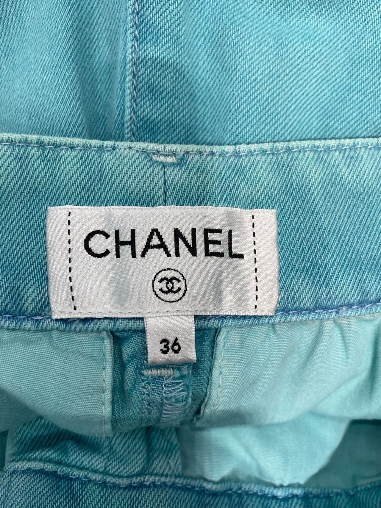 Chanel Chanel 2021 Blue Wide-Leg Jeans Size US 36 / EU 52 - 3 Thumbnail