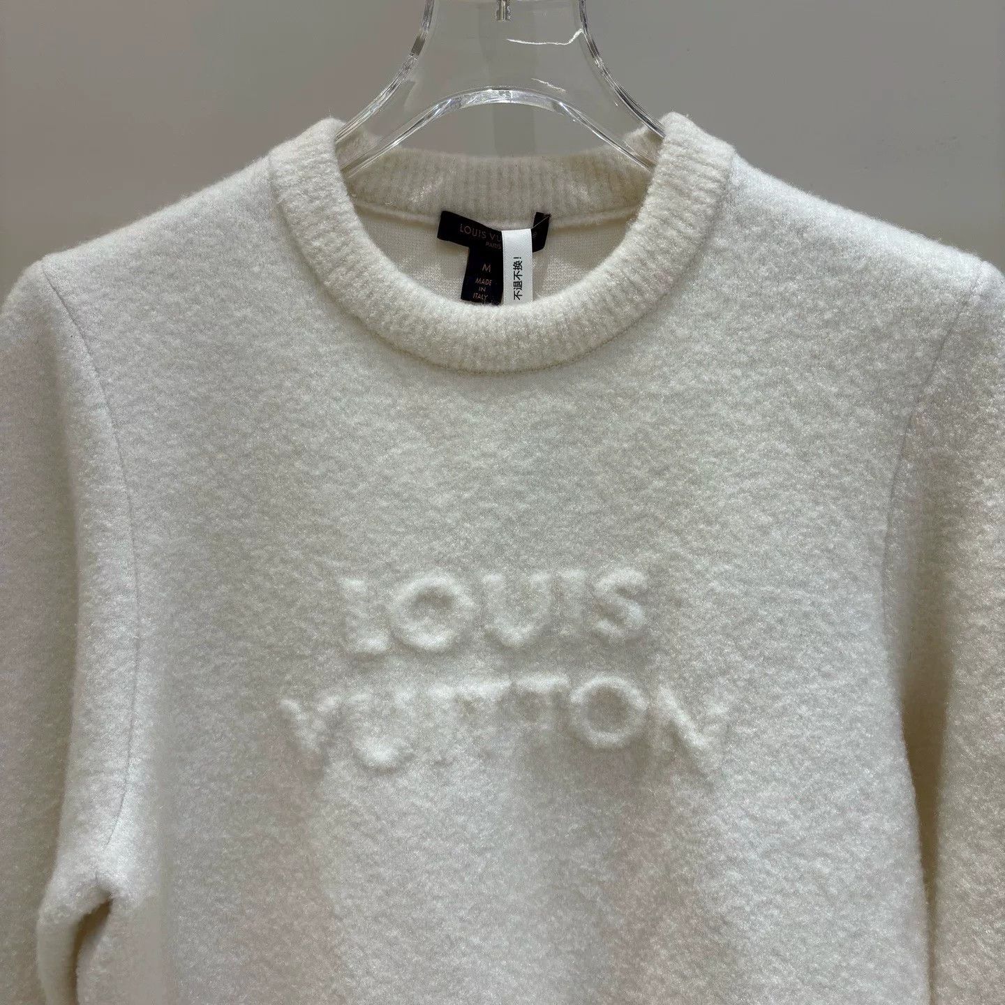 Louis Vuitton Louis Vuitton 25 Beige Logo Cashmere Sweater Size US M / EU 48-50 / 2 - 3 Thumbnail
