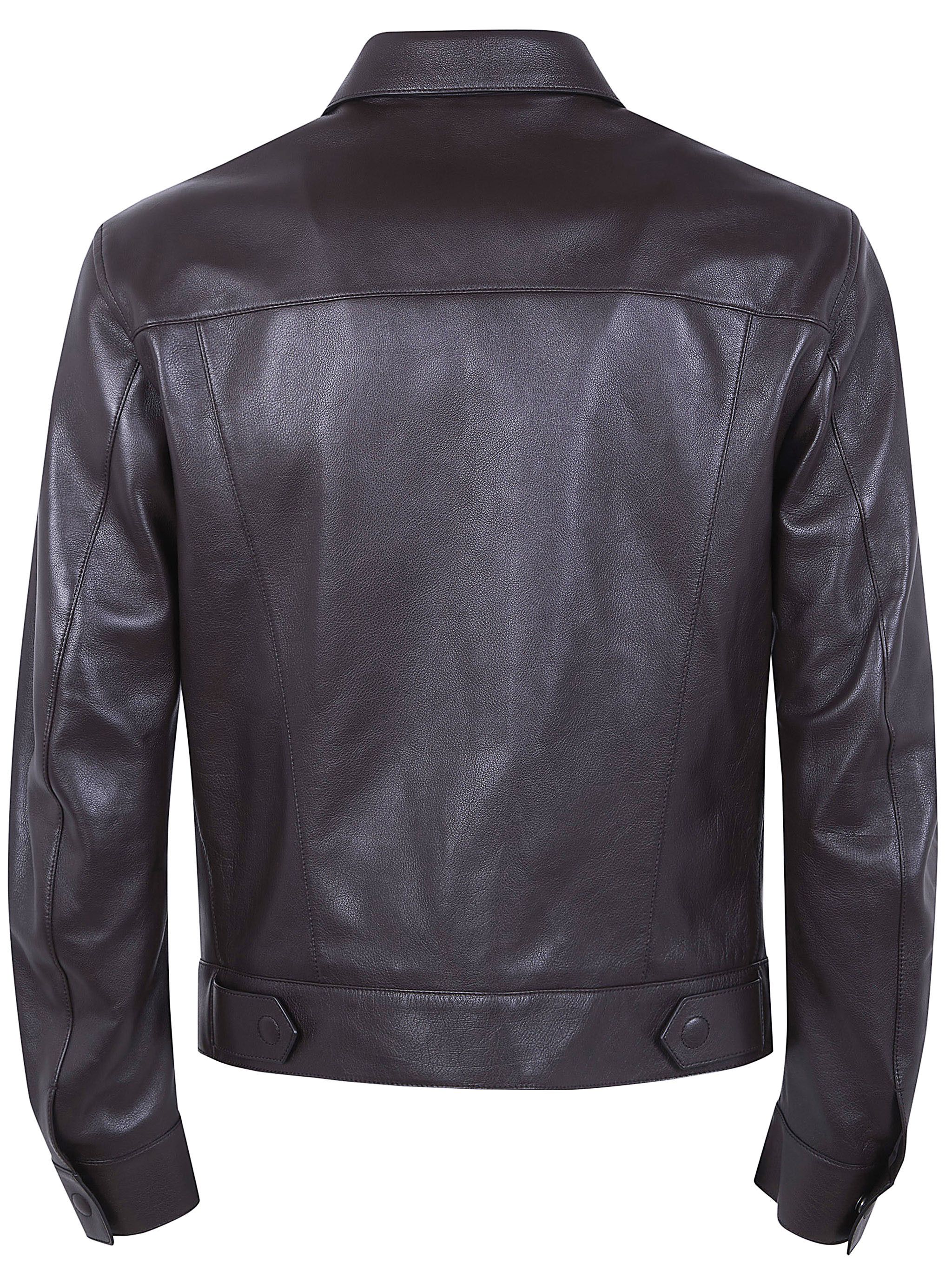 Tom Ford BUFFALO GRAIN LEATHER WESTERN JACKET Size US XL / EU 56 / 4 - 2 Thumbnail
