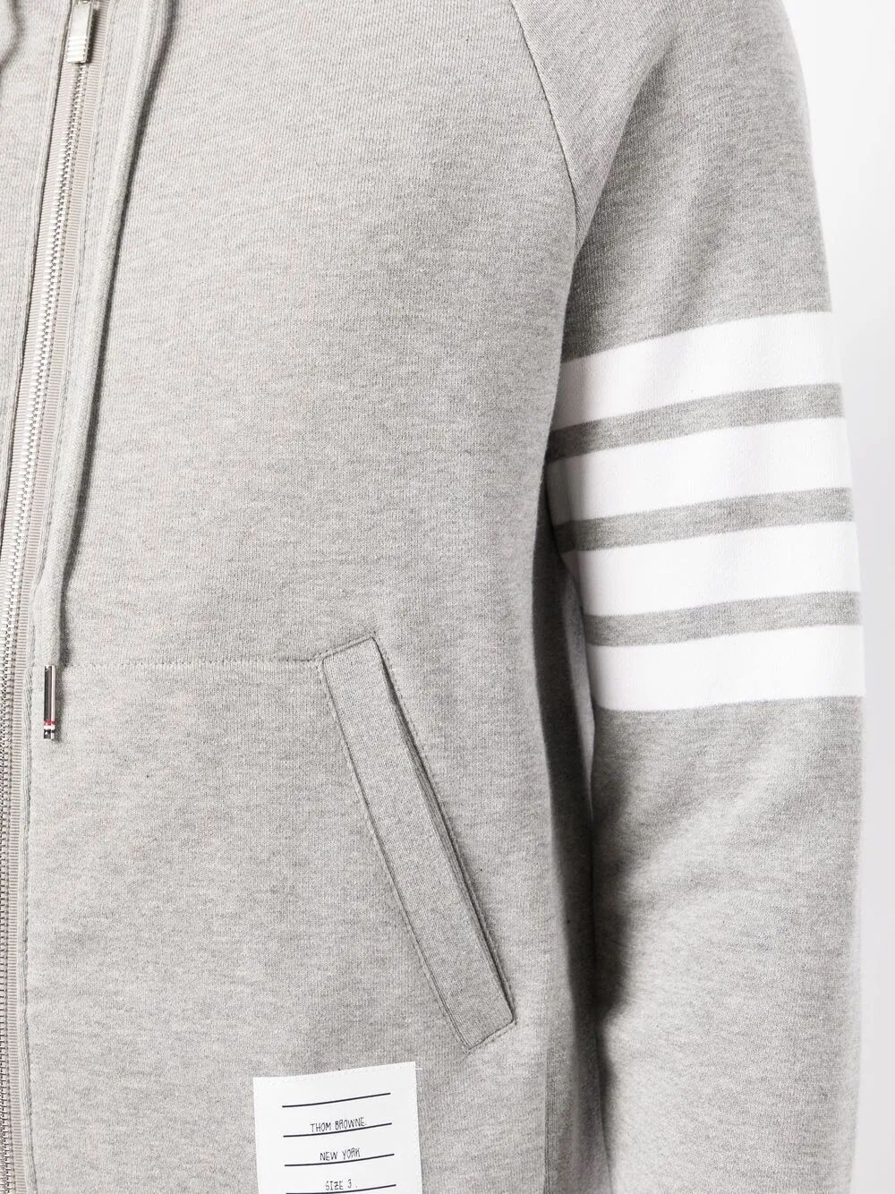 Thom Browne CLASSIC FULL ZIP HOODIE IN CLASSIC LOOPBACK WITH ENGINEERED 4 BAR Size US S / EU 44-46 / 1 - 4 Thumbnail