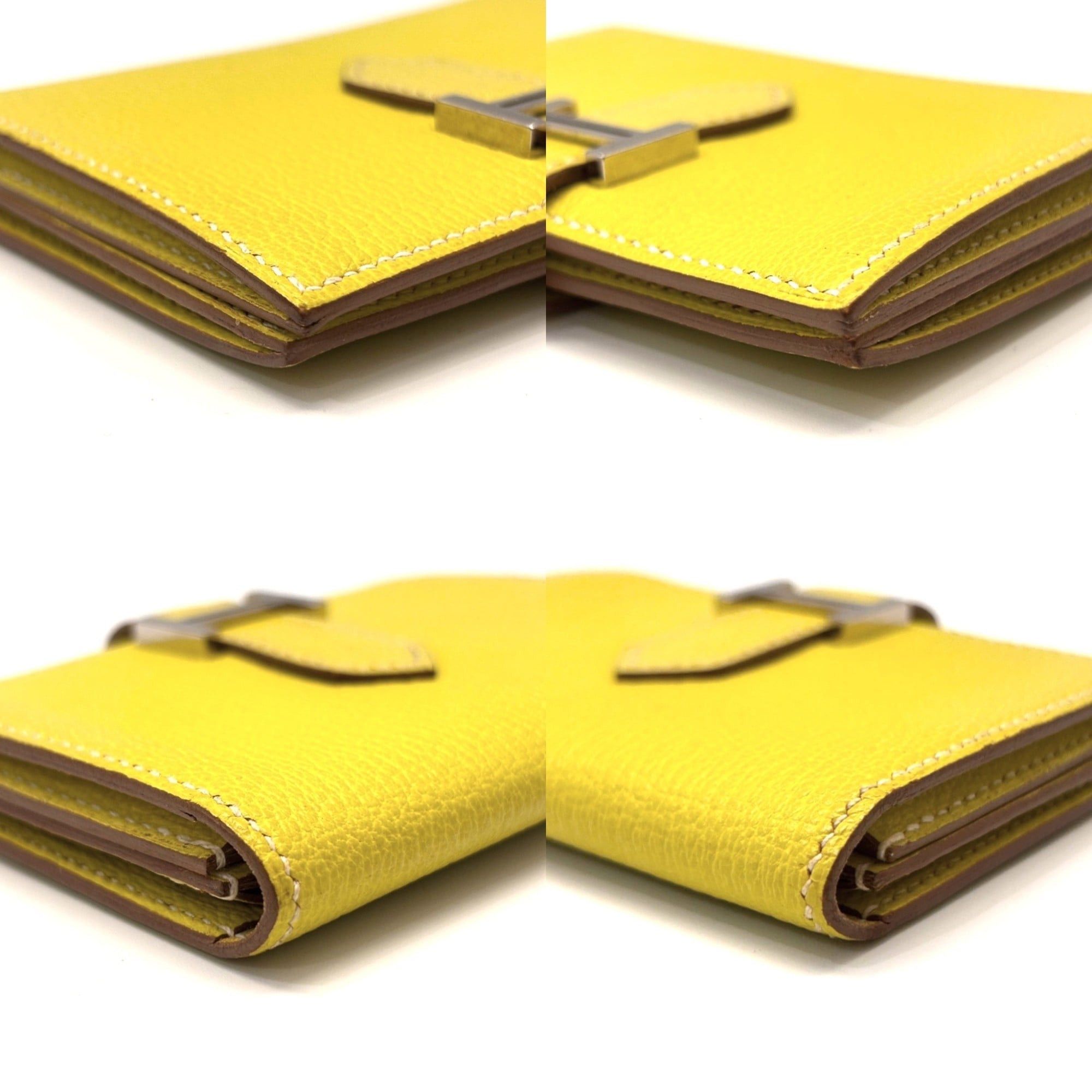 Hermes Hermes Bearn Card Case, Yellow Chevre Holder, O Stamp, HERMES Size ONE SIZE - 3 Thumbnail