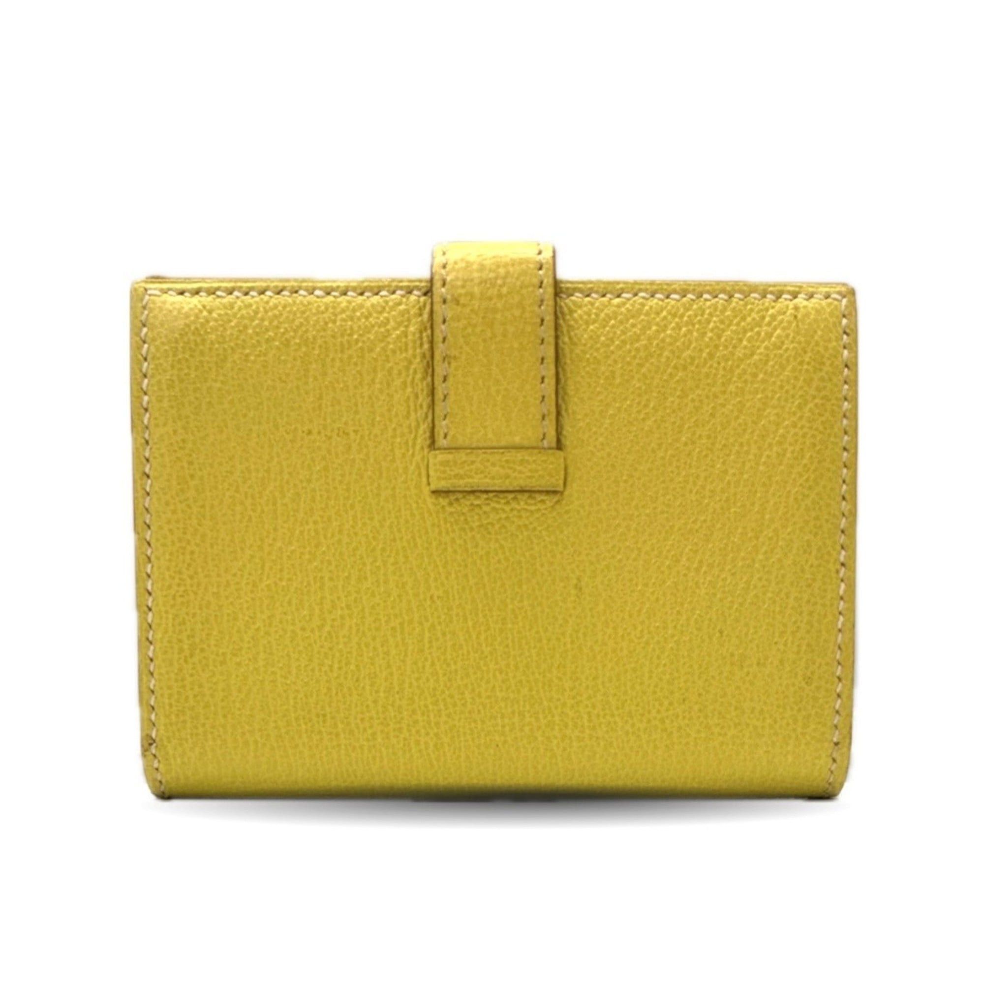 Hermes Hermes Bearn Card Case, Yellow Chevre Holder, O Stamp, HERMES Size ONE SIZE - 2 Thumbnail