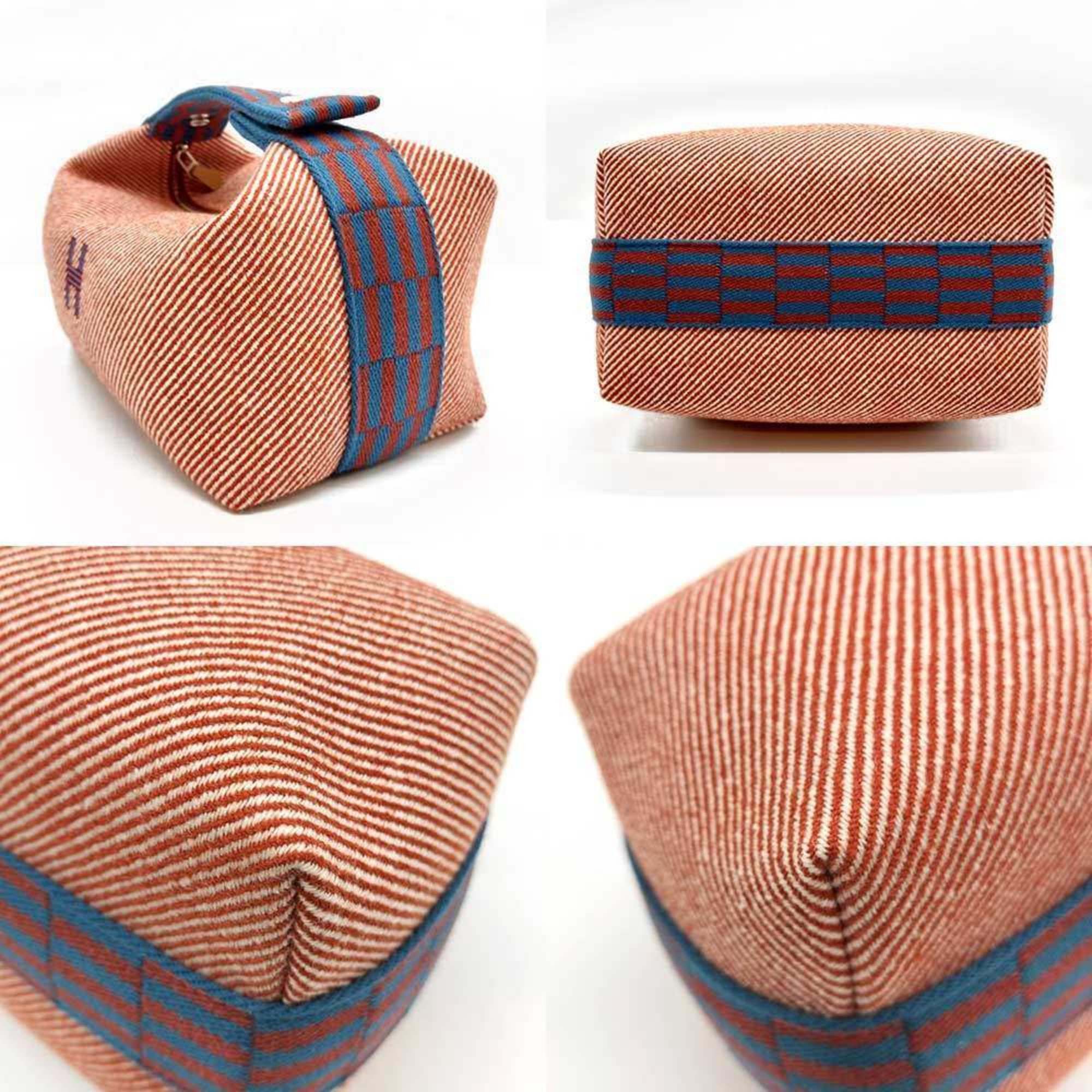 Hermes Hermès Brid A Black PM Handbag Pouch Sub Bag Orange x Red Blue Canvas HERMES Size ONE SIZE - 3 Thumbnail