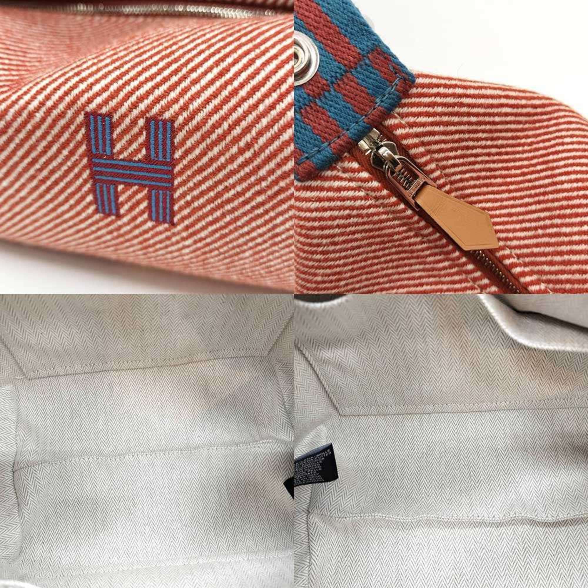 Hermes Hermès Brid A Black PM Handbag Pouch Sub Bag Orange x Red Blue Canvas HERMES Size ONE SIZE - 5 Thumbnail