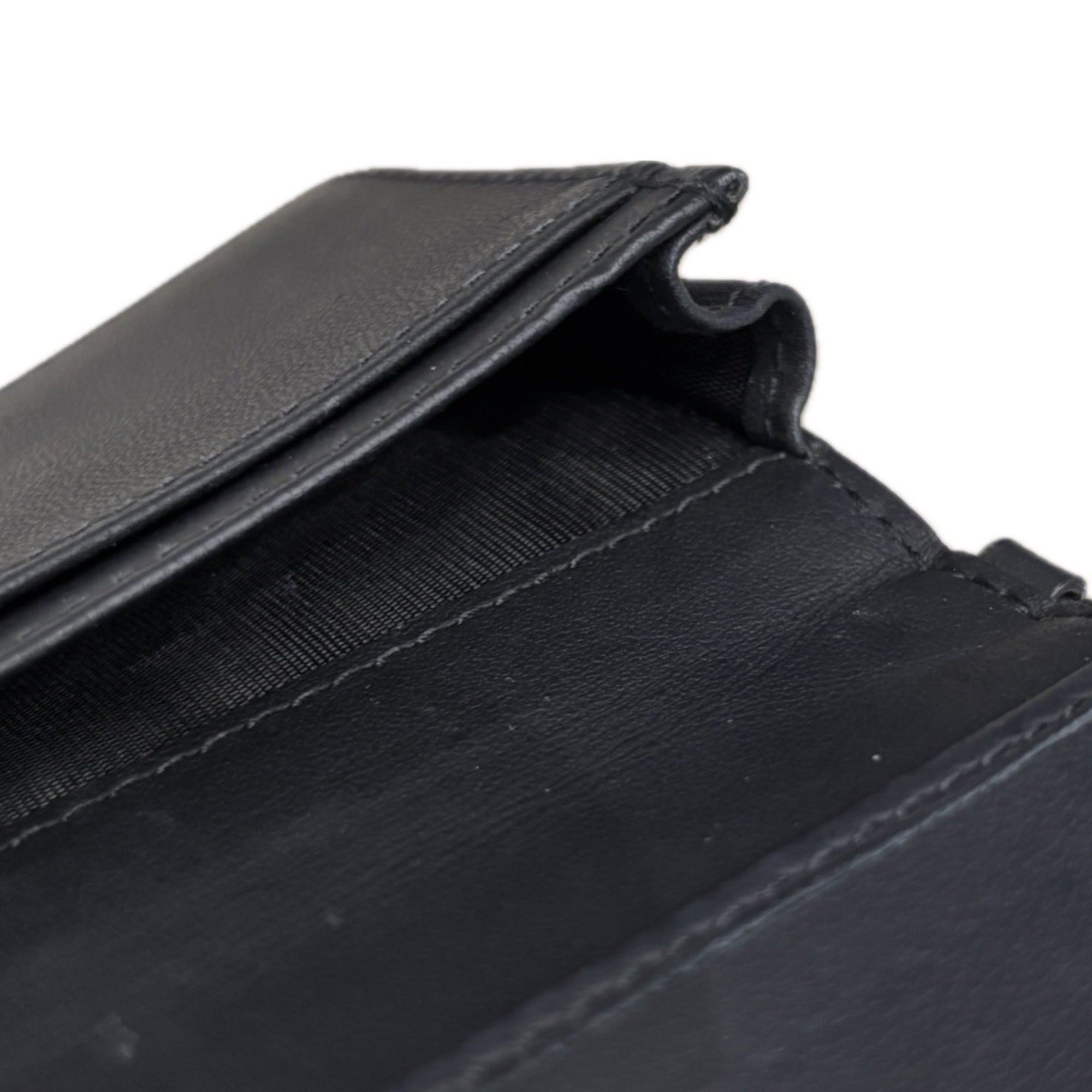 Dior Christian Dior Dior Lady Cannage Ultra Matte Calfskin Black Card Case S0011ONMJ DIOR Size ONE SIZE - 6 Thumbnail