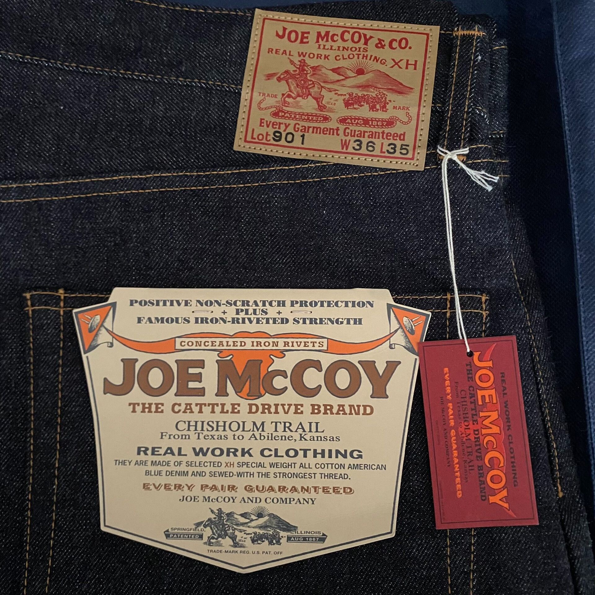 The Real McCoy's Joe Mccoy Original Color Denim Pants Size US 36 / EU 52 - 5 Thumbnail