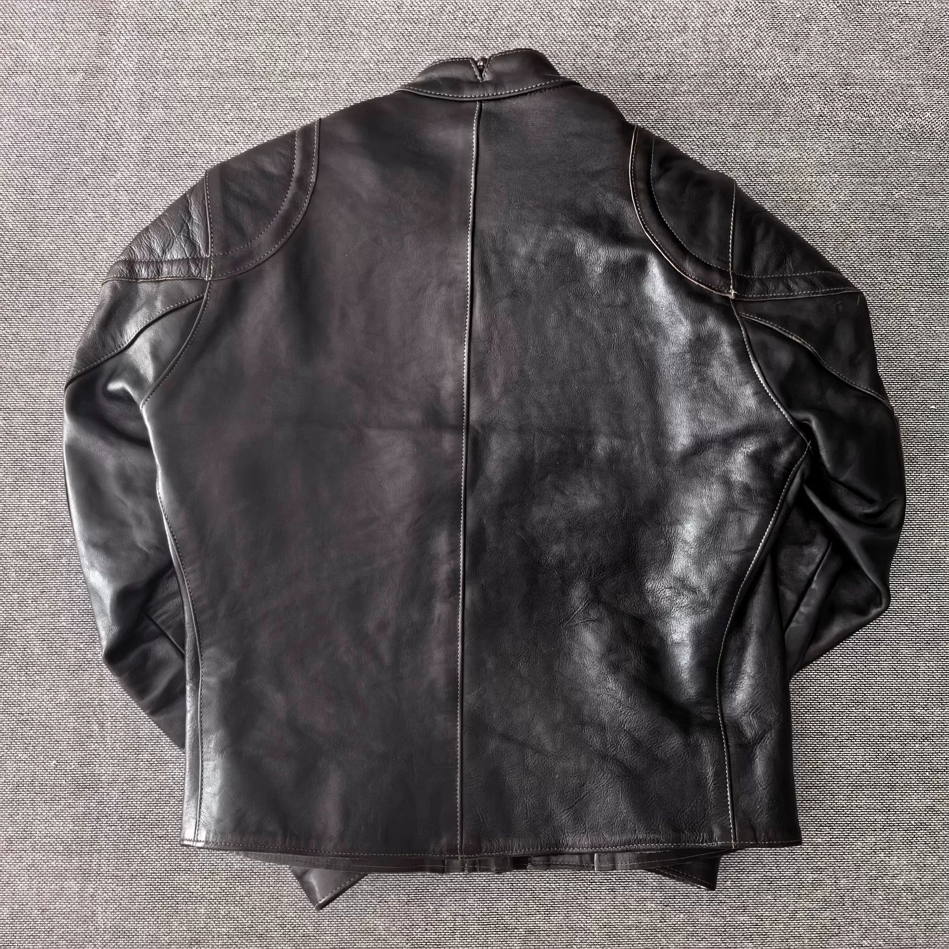 TOYS McCOY Toys McCoy Black Leather Racing Jacket Size US M / EU 48-50 / 2 - 2 Thumbnail