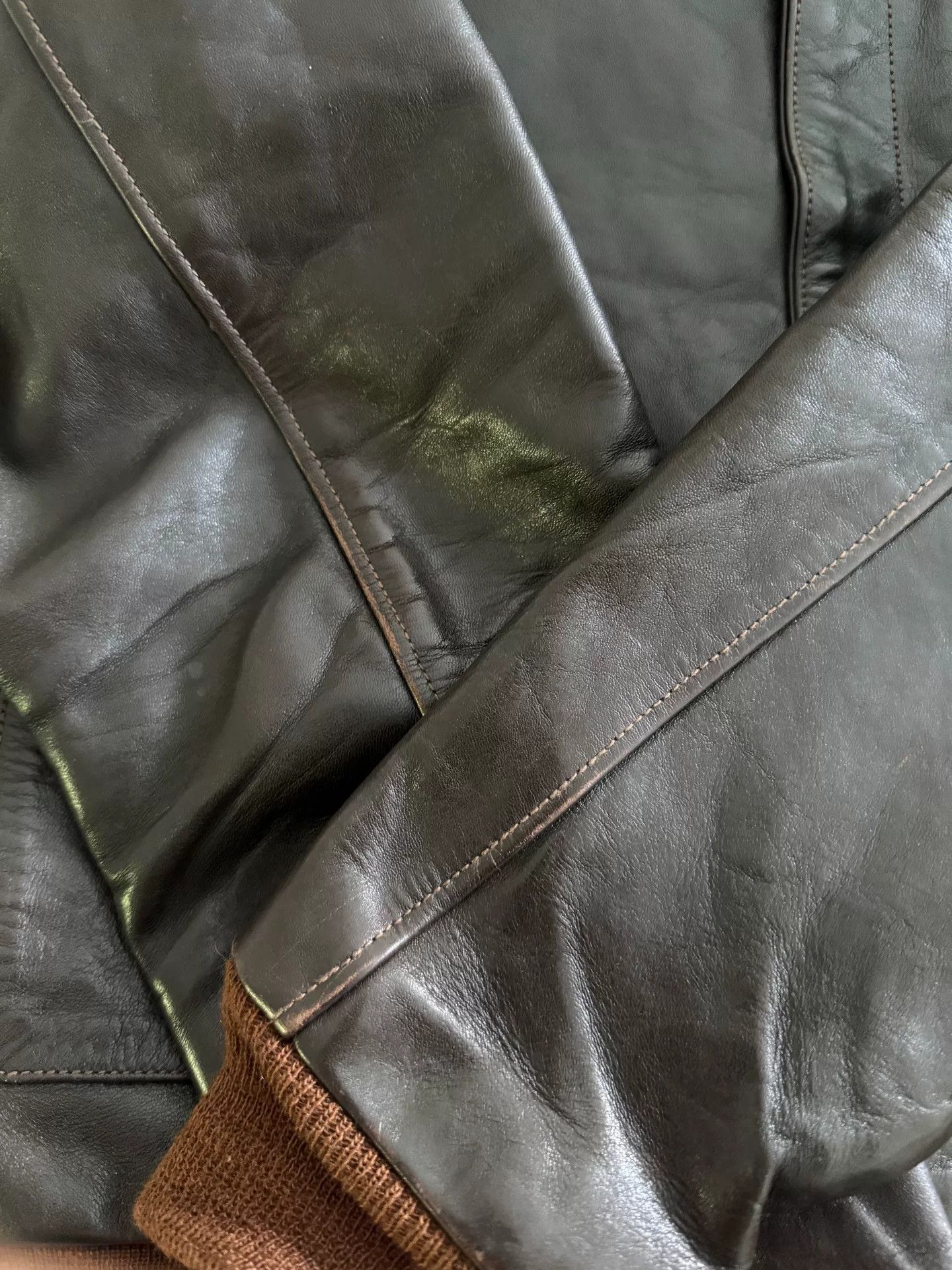 TOYS McCOY Toys McCoy A2 Flight Jacket in Brown Leather Size US L / EU 52-54 / 3 - 6 Thumbnail
