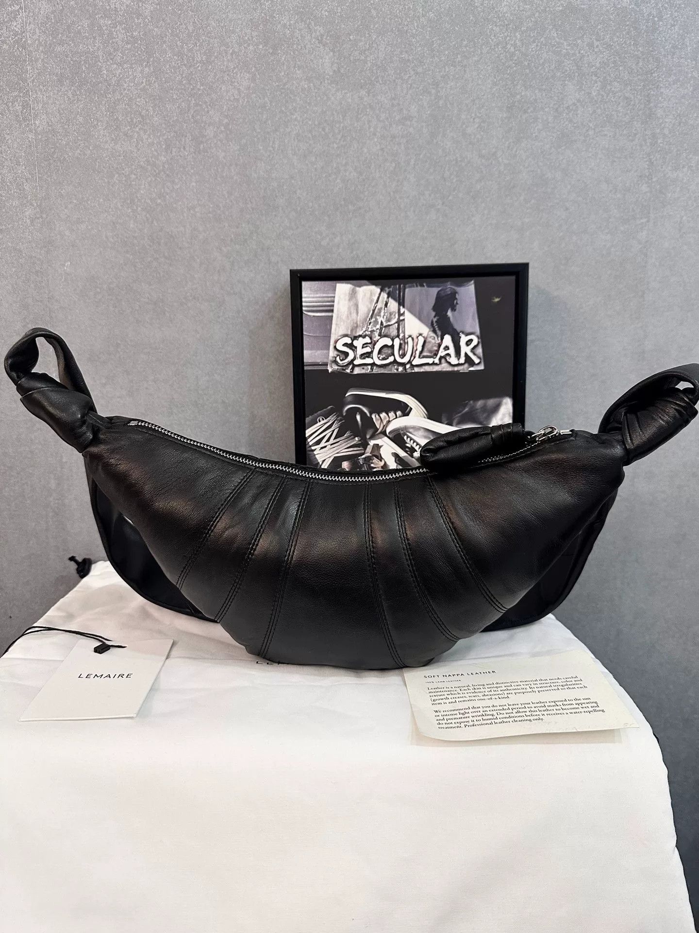 Lemaire new black leather croissant bag Size ONE SIZE - 2 Thumbnail