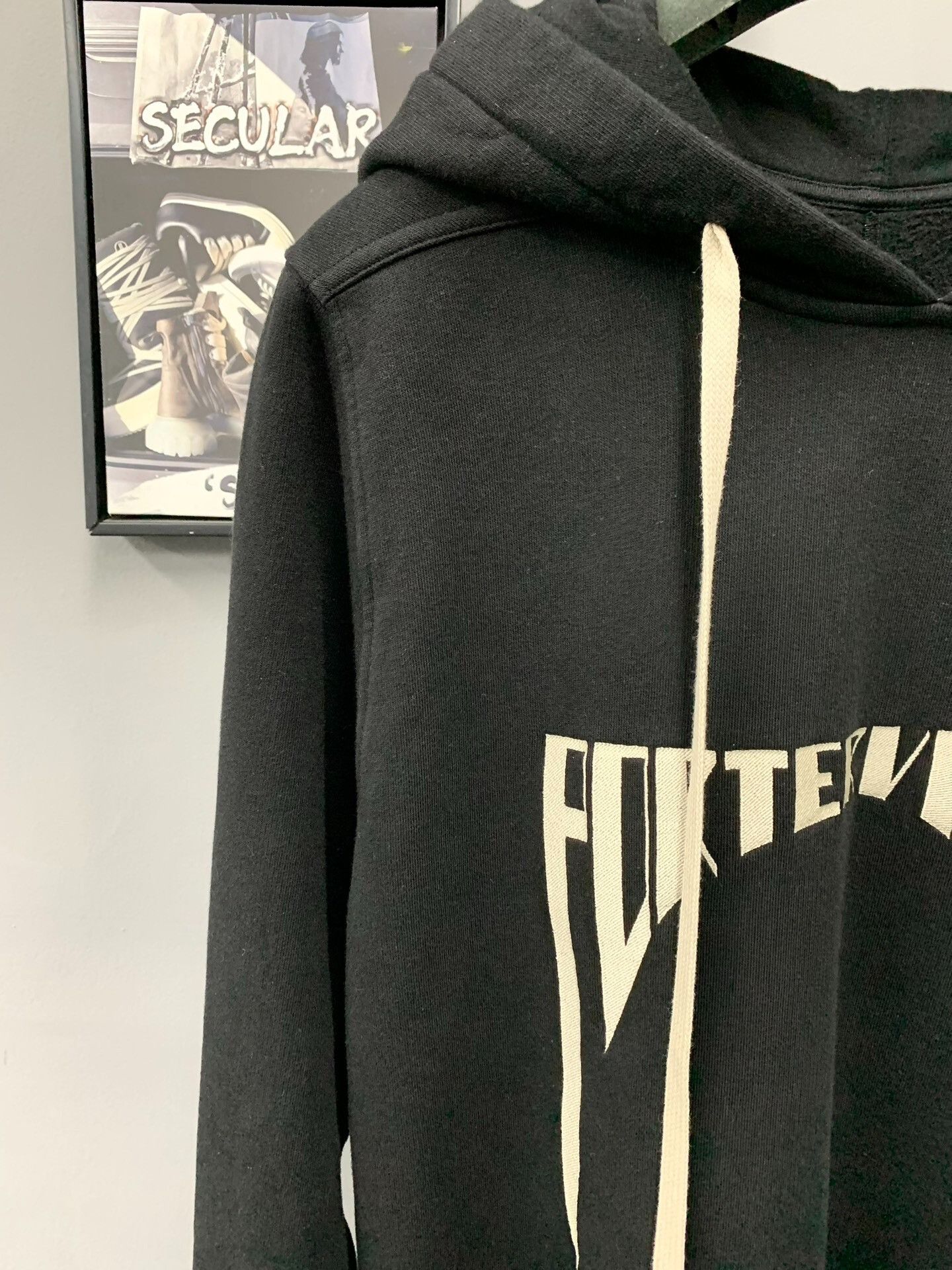 Rick Owens rick owens black embroidered logo hoodie Size US S / EU 44-46 / 1 - 4 Thumbnail