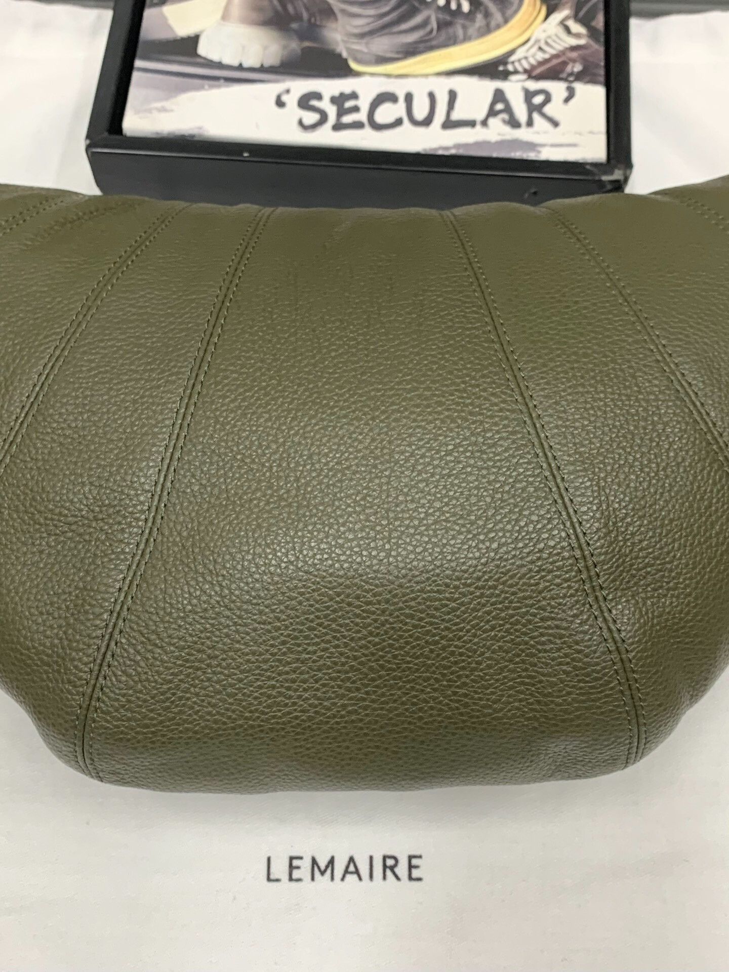 Lemaire Lemaire Green Leather Croissant Shoulder Bag Size ONE SIZE - 8 Thumbnail