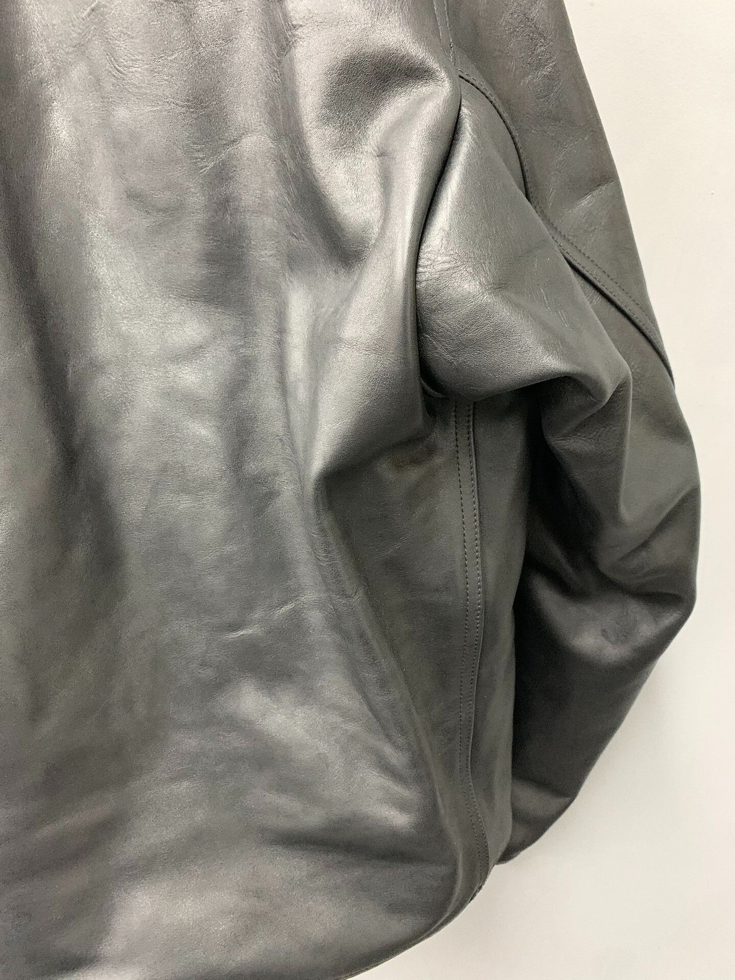 Rick Owens Rick Owens Black Leather Collared Jacket Size US L / EU 52-54 / 3 - 6 Thumbnail
