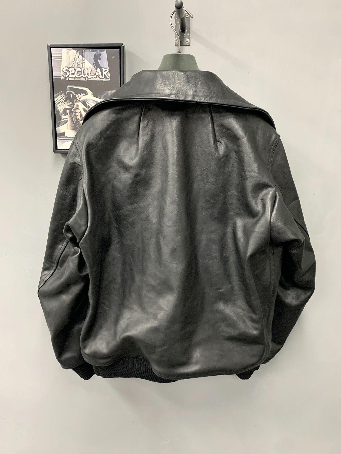 Rick Owens Rick Owens Black Leather Collared Jacket Size US L / EU 52-54 / 3 - 2 Thumbnail