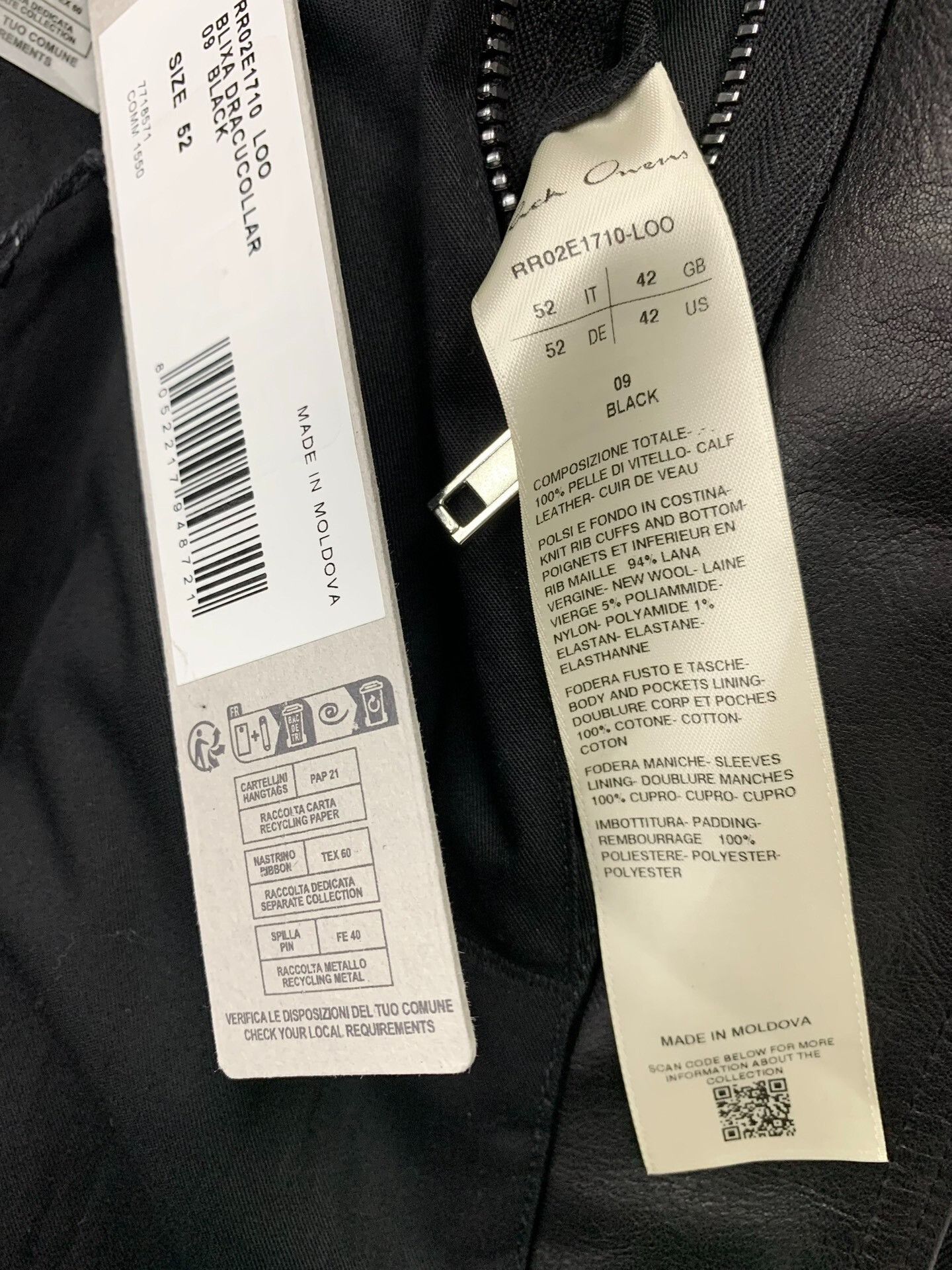 Rick Owens Rick Owens Black Leather Collared Jacket Size US L / EU 52-54 / 3 - 7 Thumbnail
