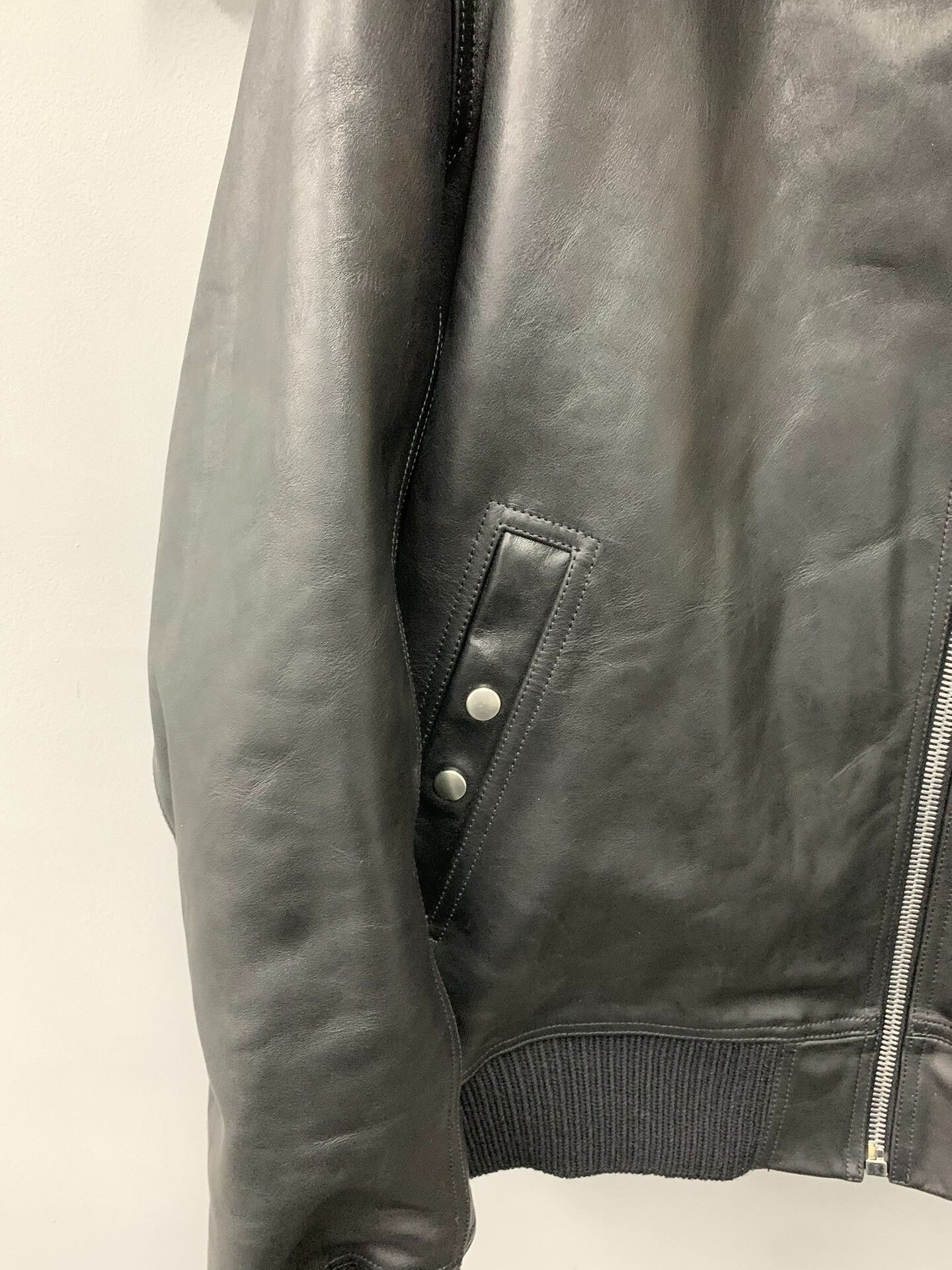 Rick Owens Rick Owens Black Leather Collared Jacket Size US L / EU 52-54 / 3 - 3 Thumbnail