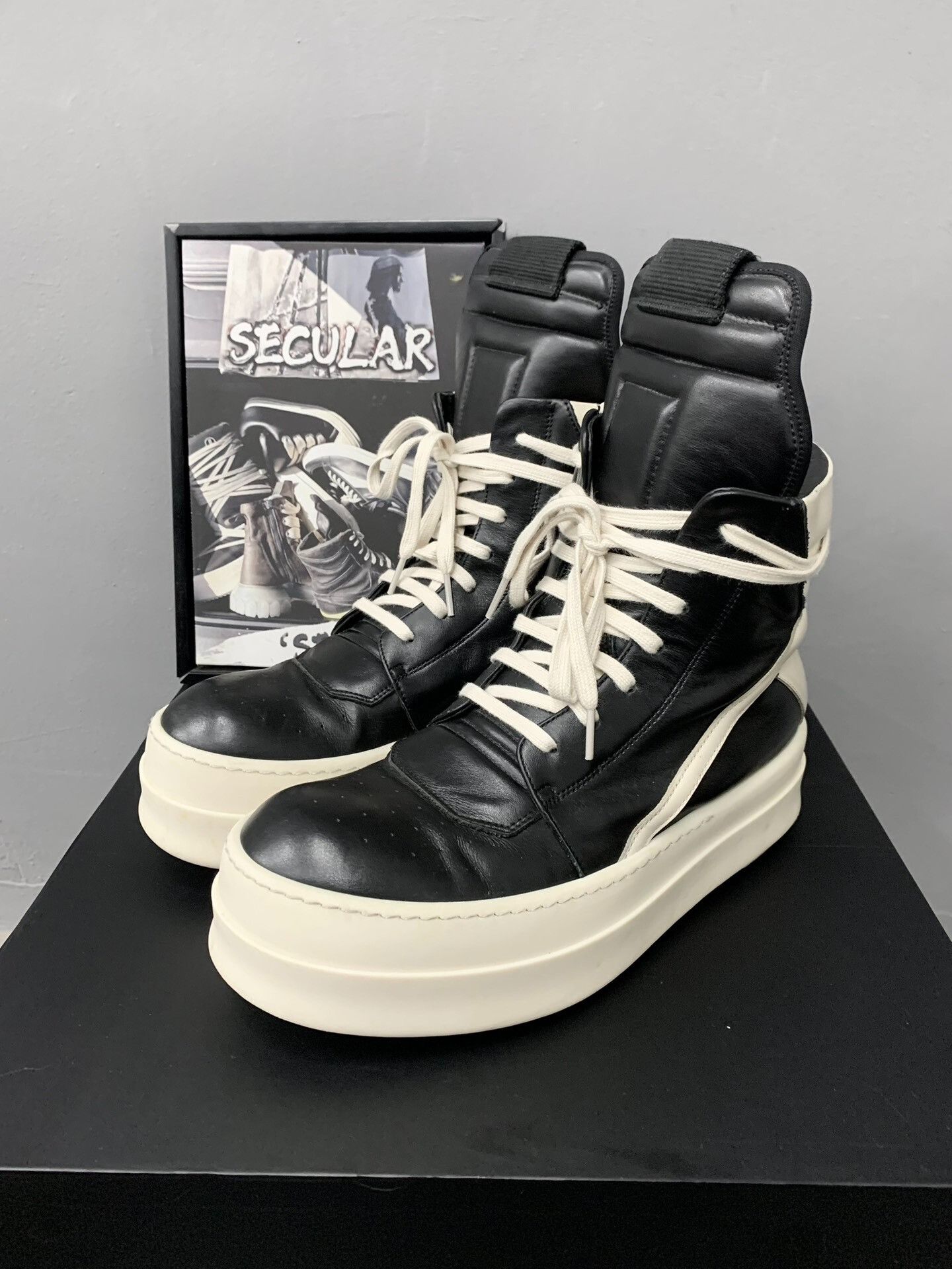 Rick Owens rick owens thick-soled sneakers in black and white Size US 8 / EU 41 - 3 Thumbnail