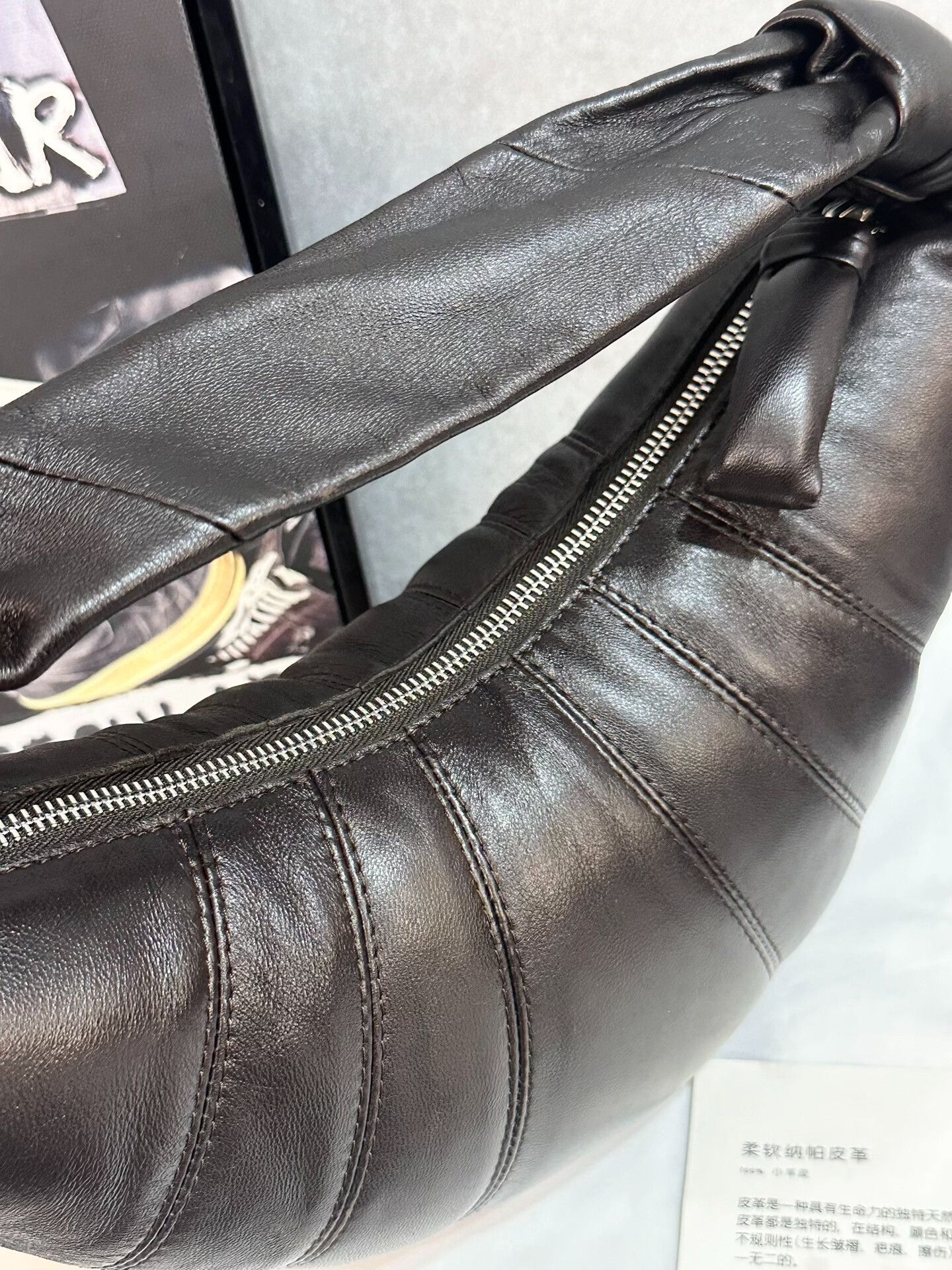 Lemaire Lemaire Mini Hobo Bag in Dark Chocolate Size ONE SIZE - 7 Thumbnail