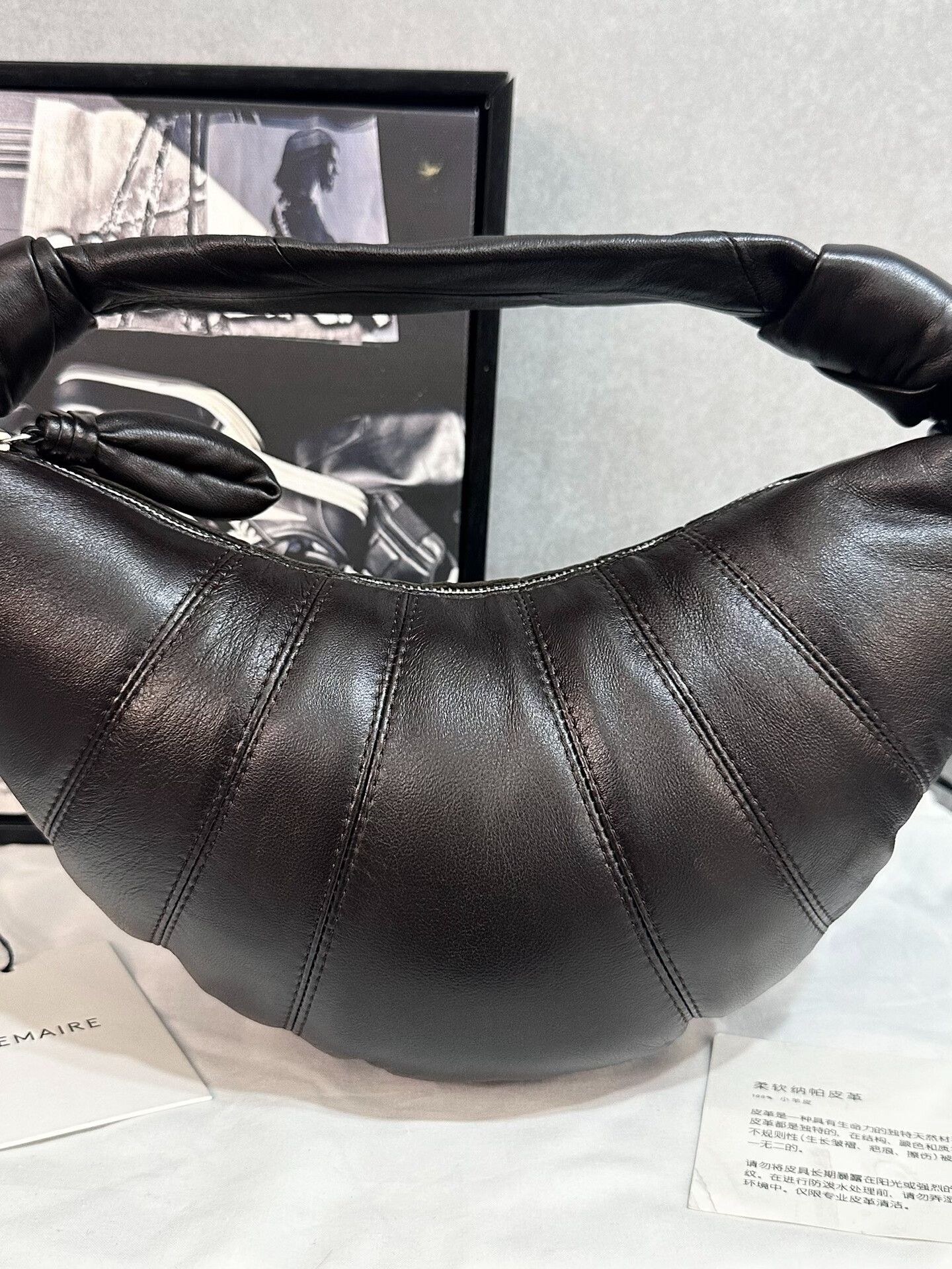 Lemaire Lemaire Mini Hobo Bag in Dark Chocolate Size ONE SIZE - 4 Thumbnail