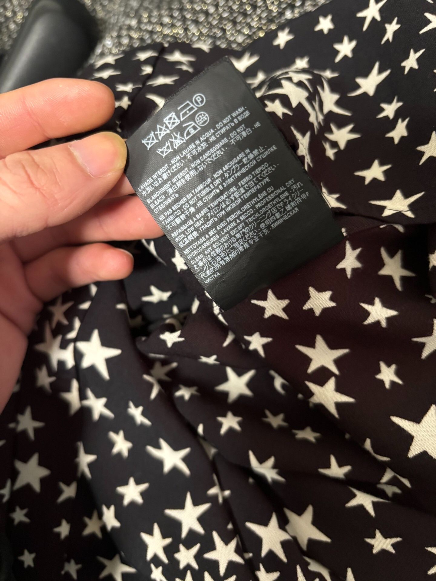 Saint Laurent Paris black and white star print shirt Size US M / EU 48-50 / 2 - 7 Thumbnail