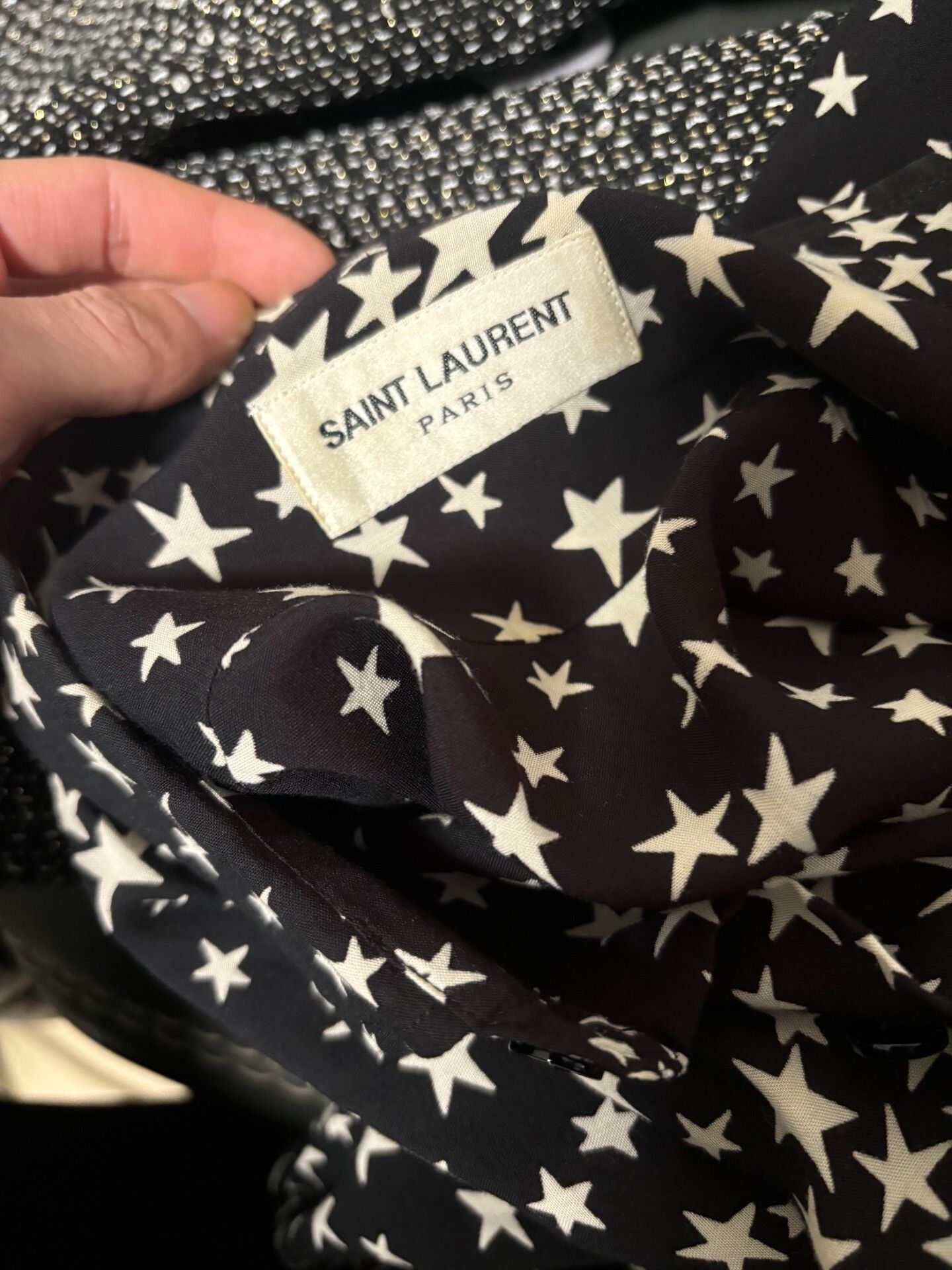 Saint Laurent Paris black and white star print shirt Size US M / EU 48-50 / 2 - 4 Thumbnail