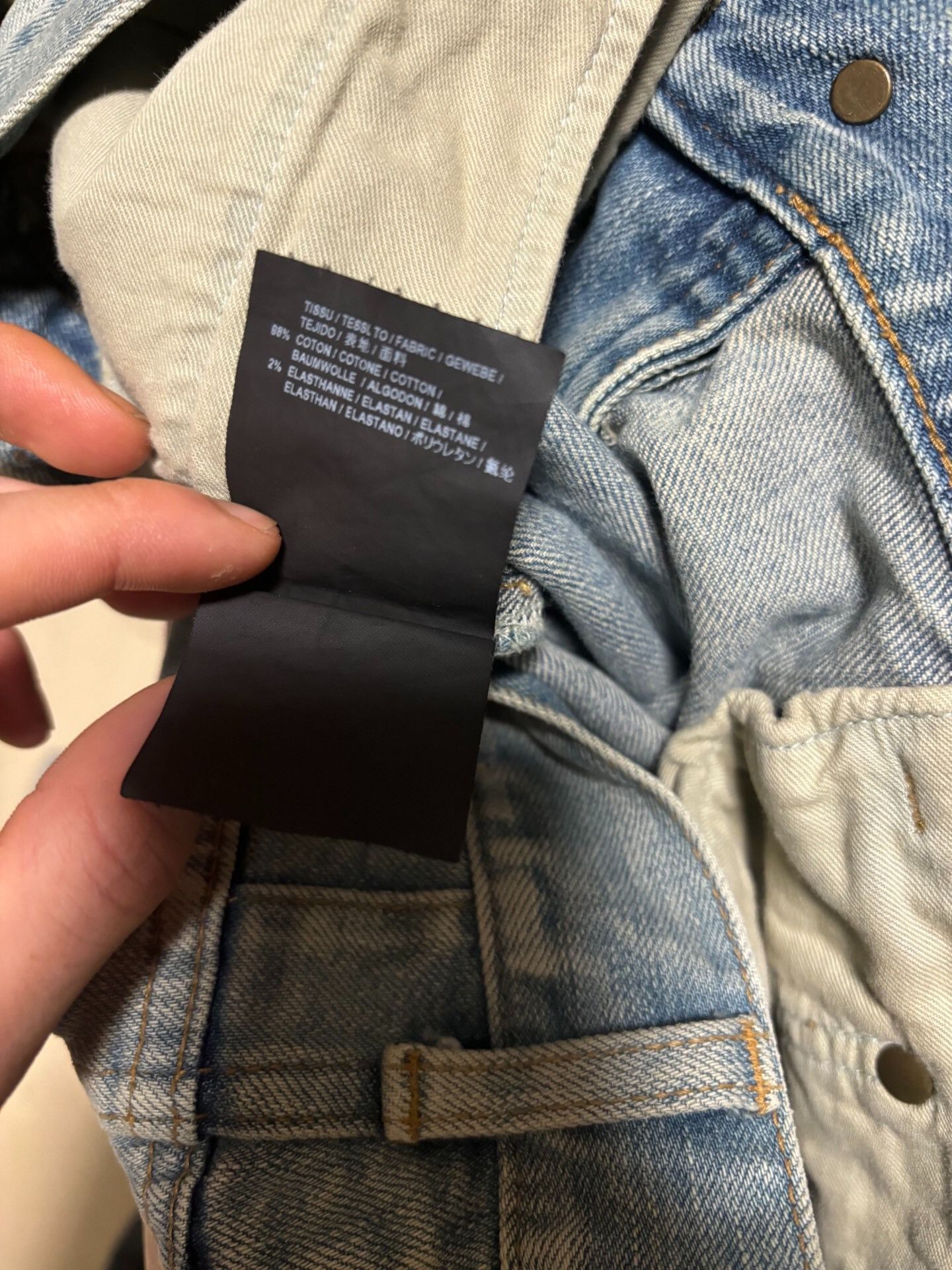 Saint Laurent Paris light blue distressed skinny jeans by saint laurent Size US 31 - 6 Thumbnail