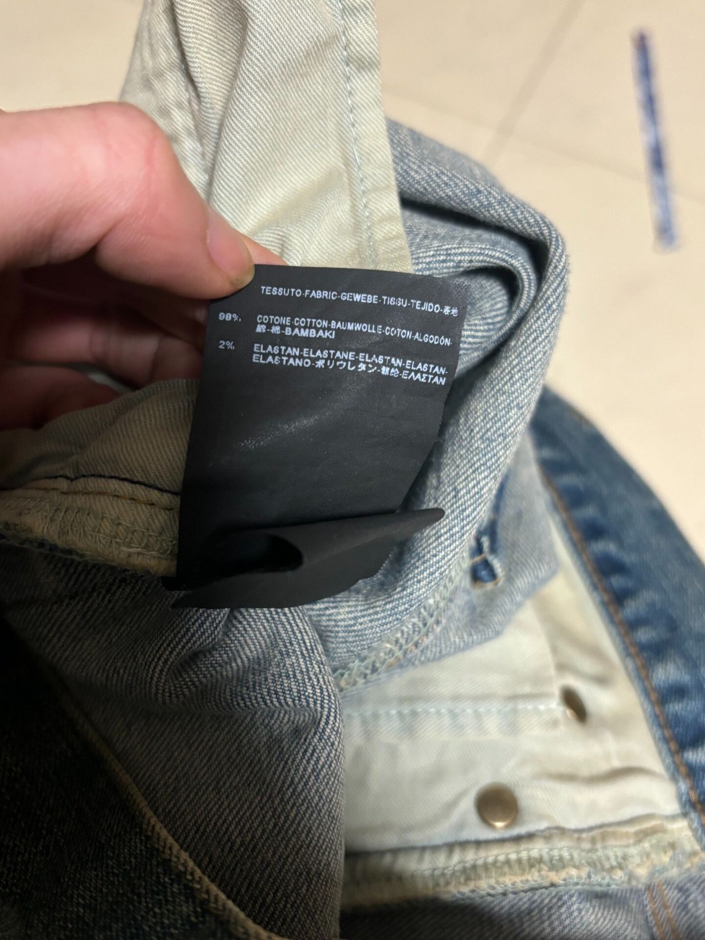 Saint Laurent Paris Saint Laurent Distressed Light Blue Denim Pants Size US 31 - 8 Thumbnail