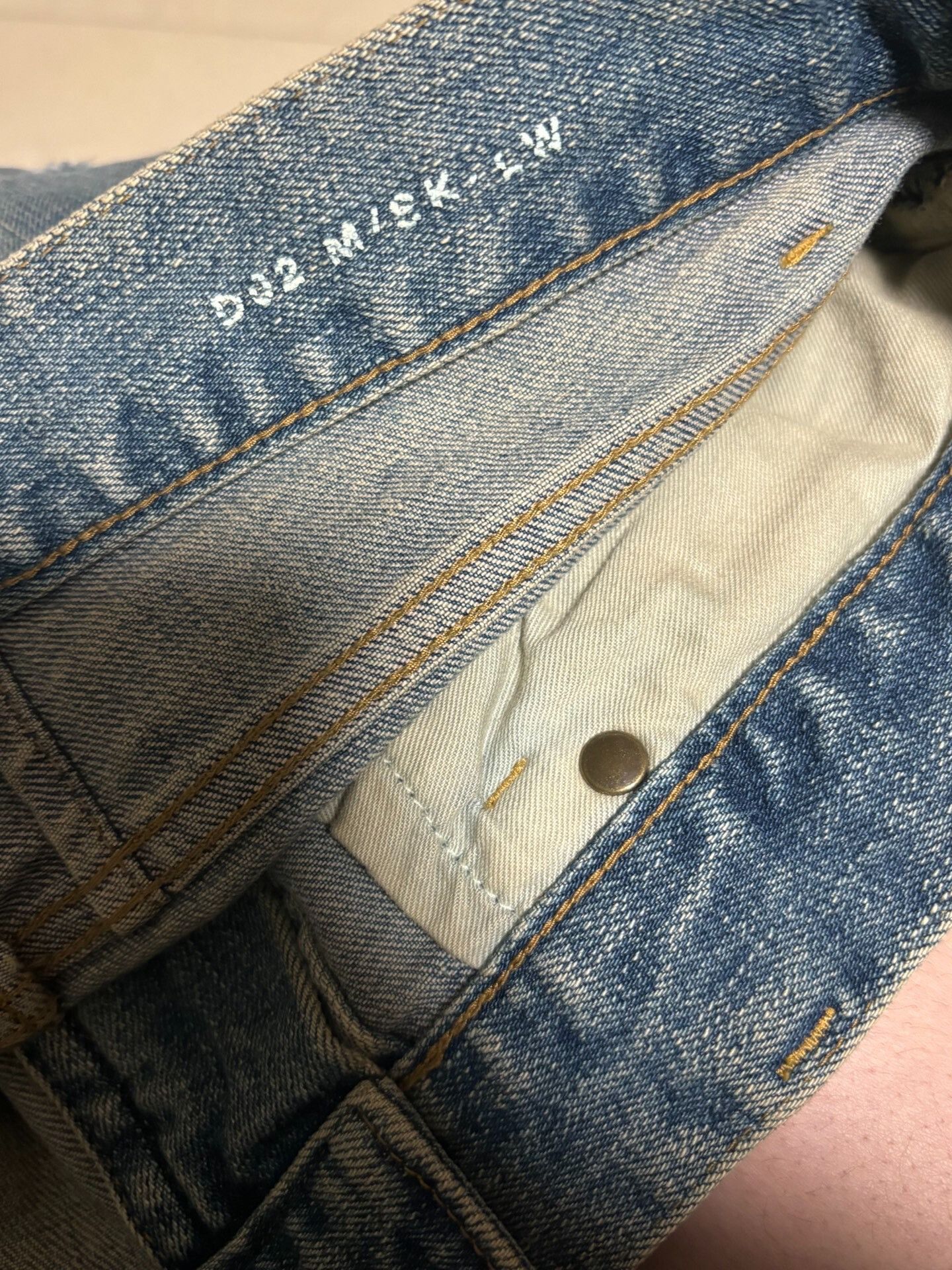 Saint Laurent Paris Saint Laurent Distressed Light Blue Denim Pants Size US 31 - 6 Thumbnail