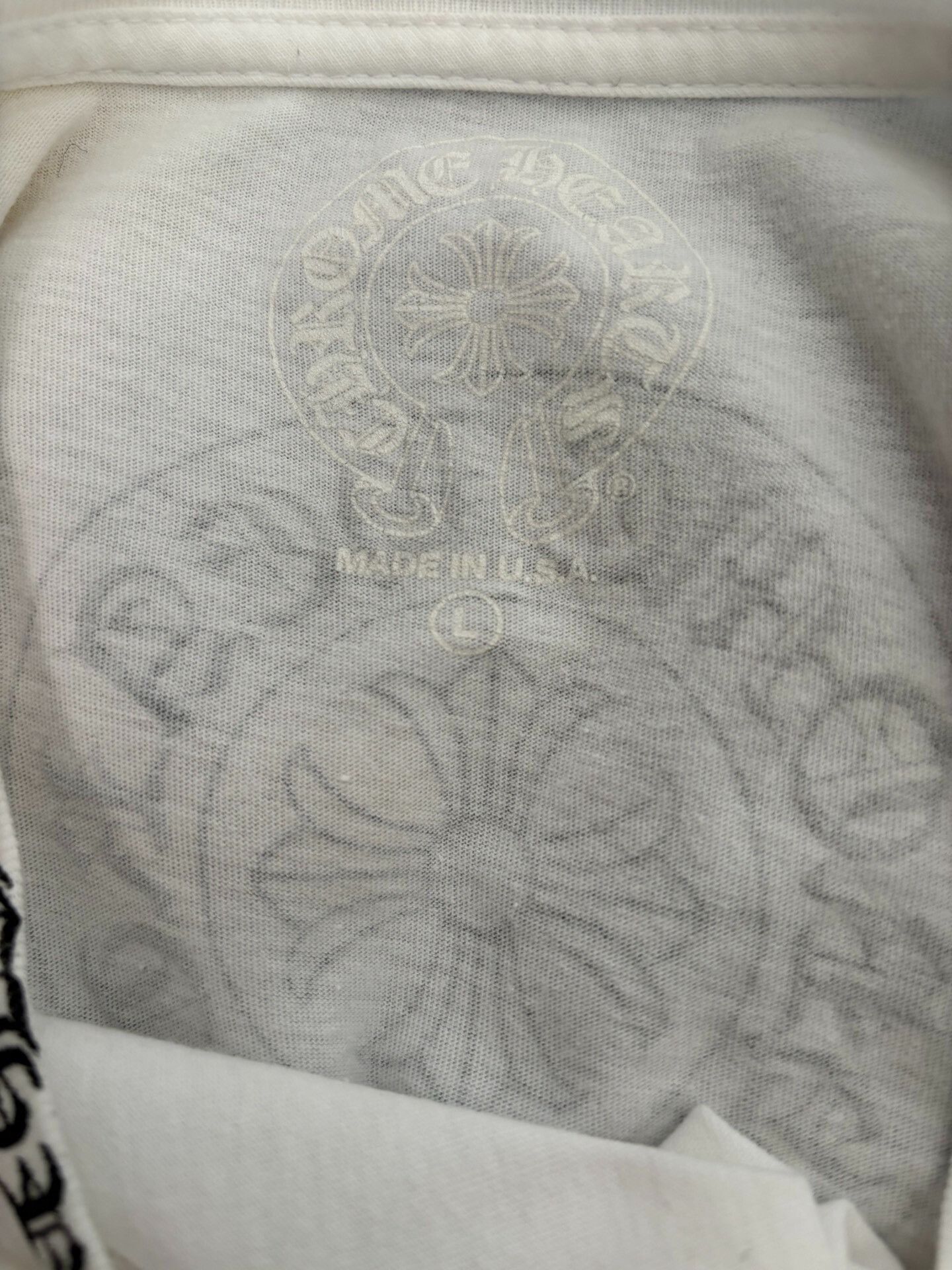 Chrome Hearts chrome hearts white long sleeve sweatshirt Size US L / EU 52-54 / 3 - 6 Thumbnail