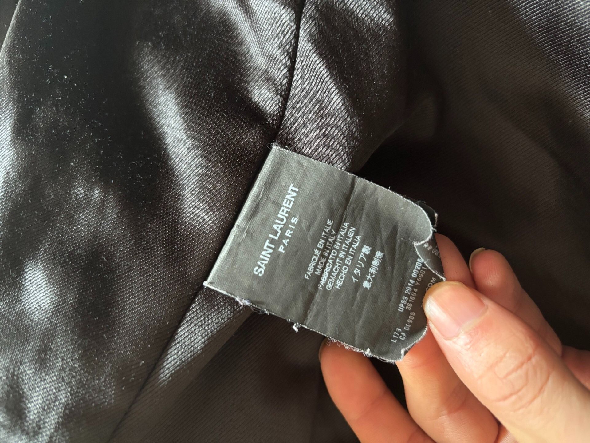 Saint Laurent Paris black lambskin biker jacket by saint laurent Size US L / EU 52-54 / 3 - 8 Thumbnail