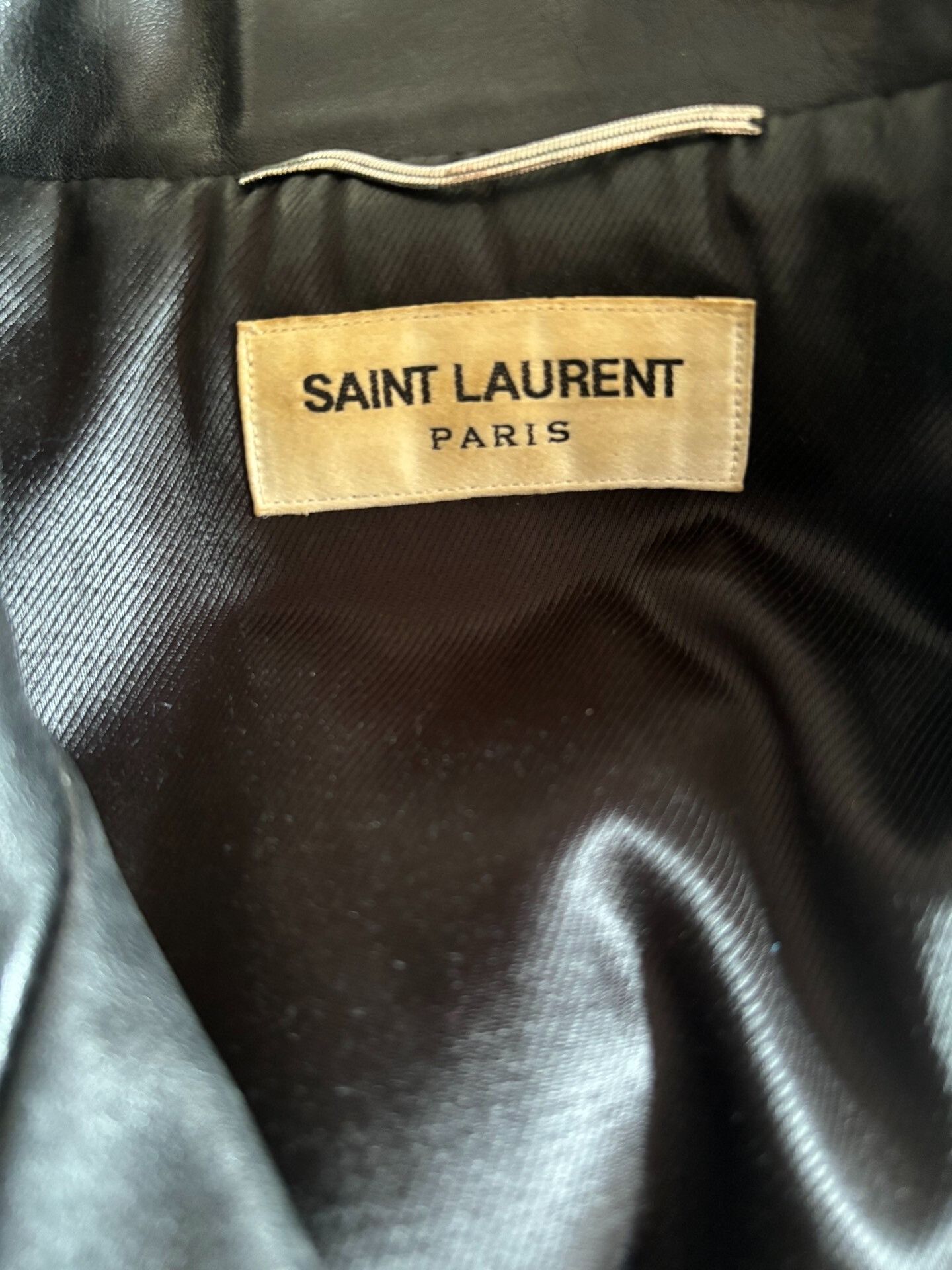 Saint Laurent Paris saint laurent black leather biker jacket Size US L / EU 52-54 / 3 - 7 Thumbnail