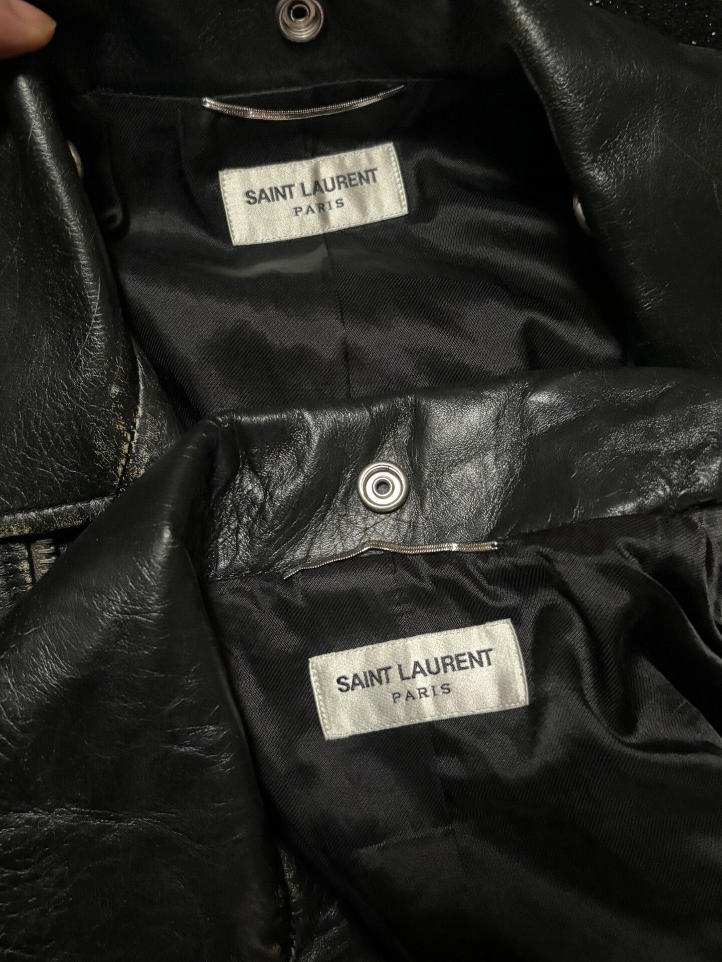 Saint Laurent Paris saint laurent distressed fringe leather jacket Size US L / EU 52-54 / 3 - 7 Thumbnail