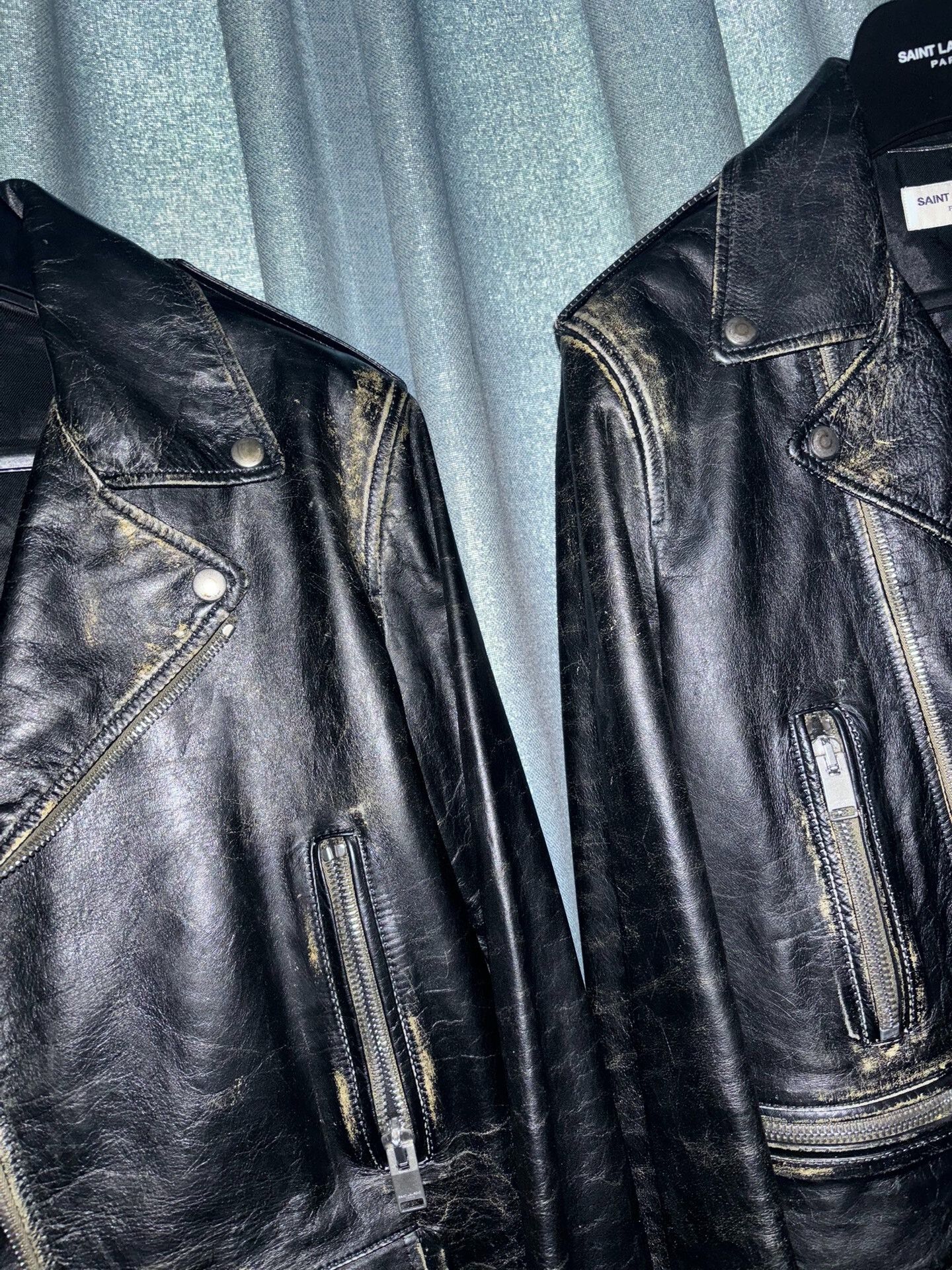 Saint Laurent Paris saint laurent distressed fringe leather jacket Size US L / EU 52-54 / 3 - 5 Thumbnail