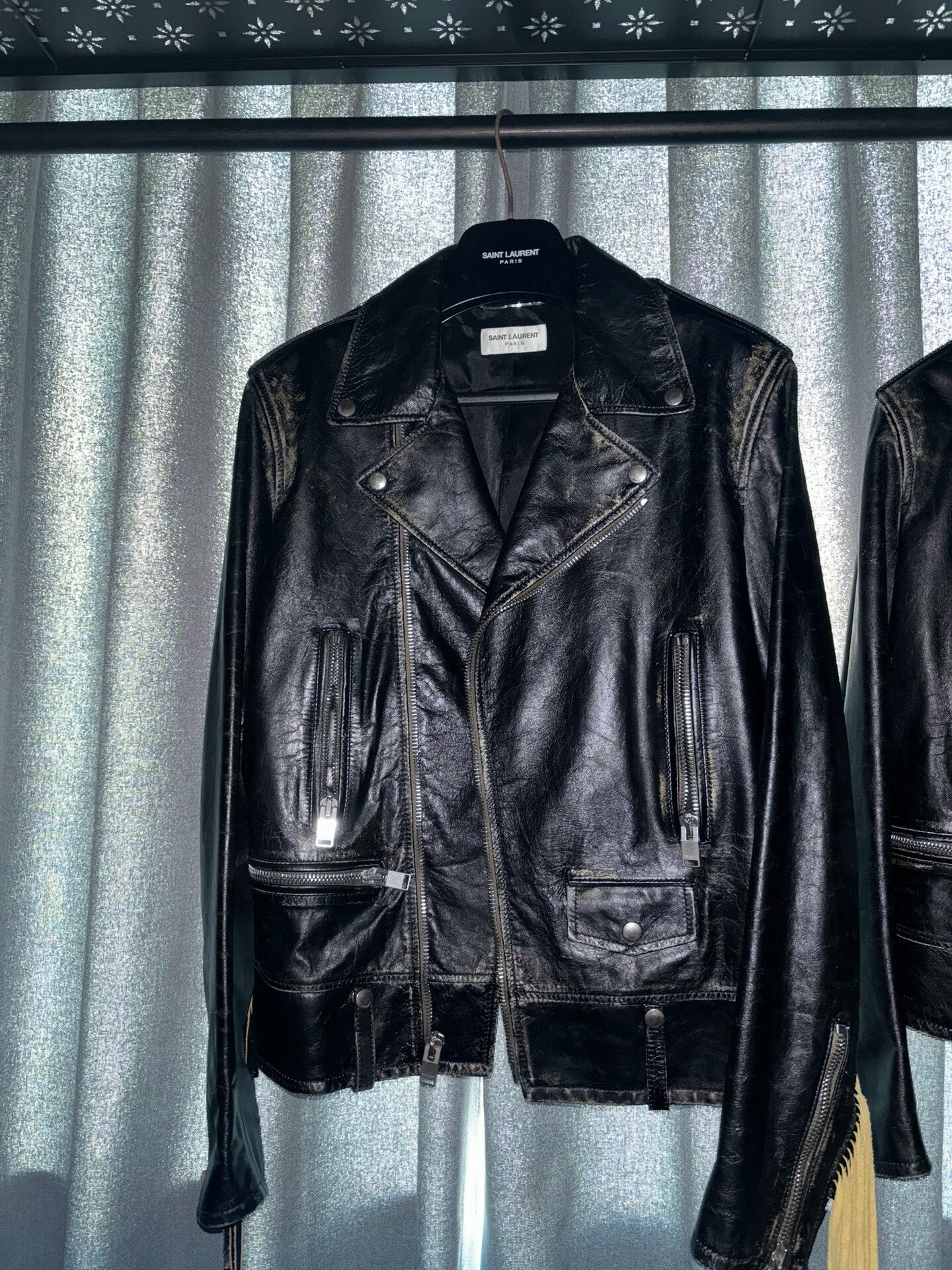 Saint Laurent Paris saint laurent distressed fringe leather jacket Size US L / EU 52-54 / 3 - 3 Thumbnail