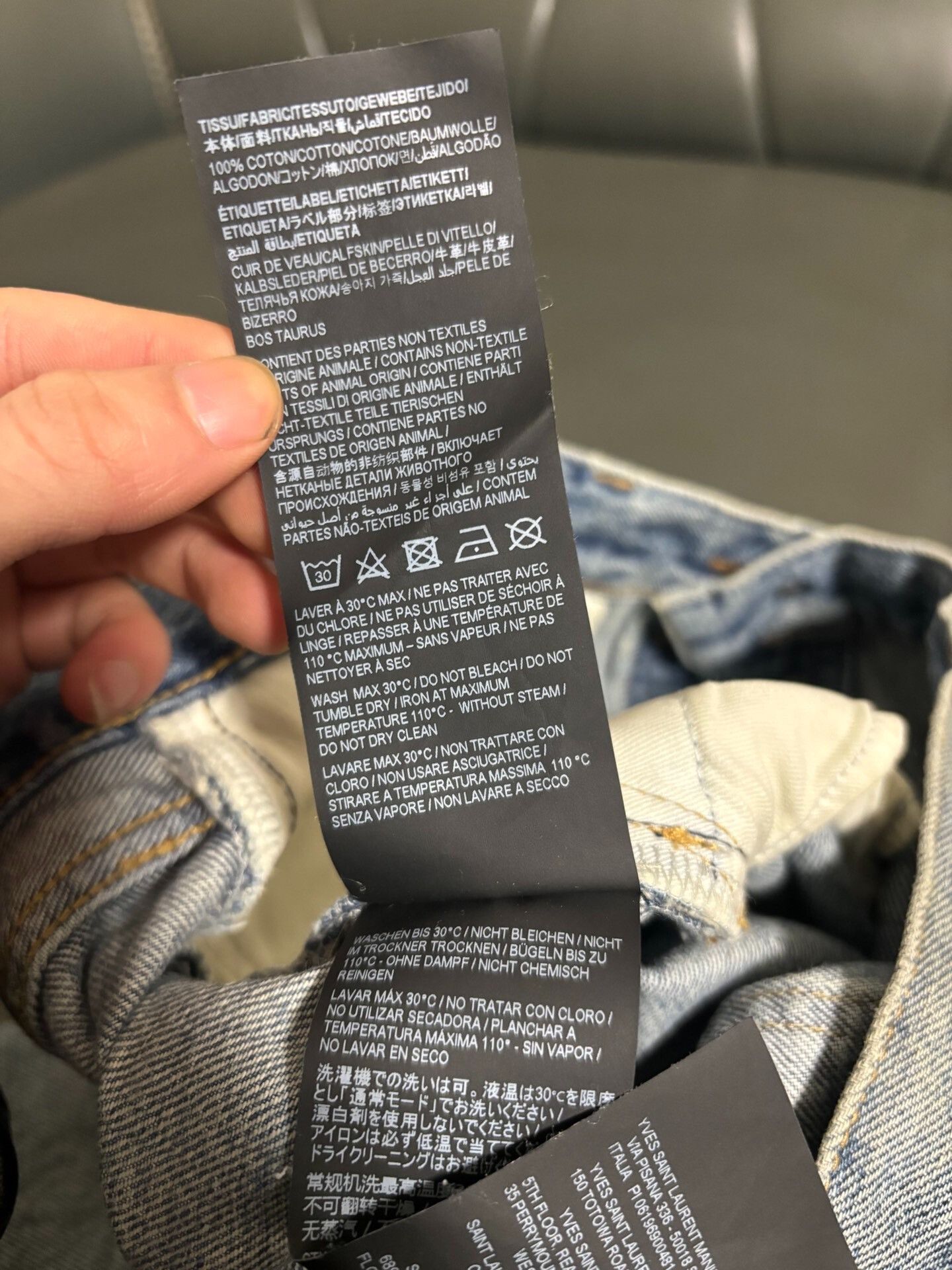 Saint Laurent Paris Saint Laurent Distressed Knee Denim Pants Size US 31 - 5 Thumbnail