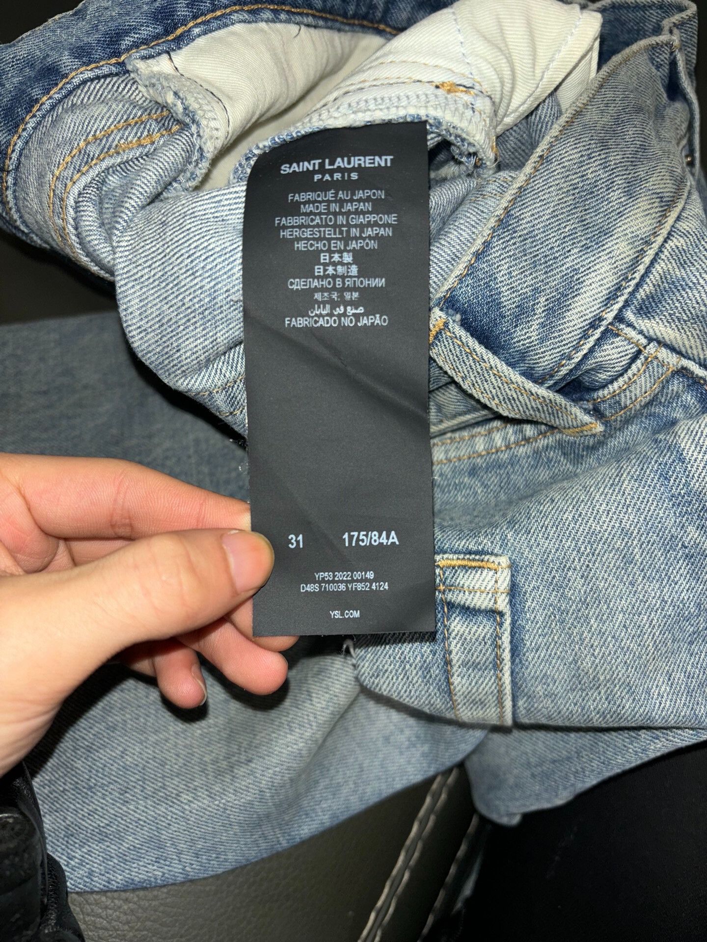 Saint Laurent Paris Saint Laurent Distressed Knee Denim Pants Size US 31 - 4 Thumbnail