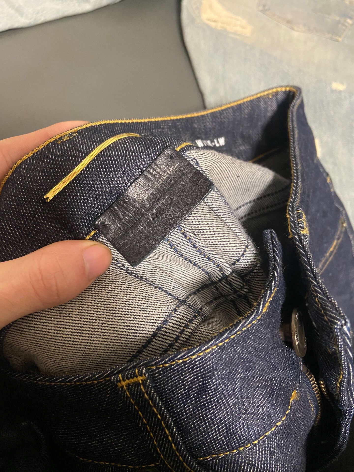Saint Laurent Paris saint laurent blue denim skinny jeans Size 26" / US 2 / IT 38 - 3 Thumbnail