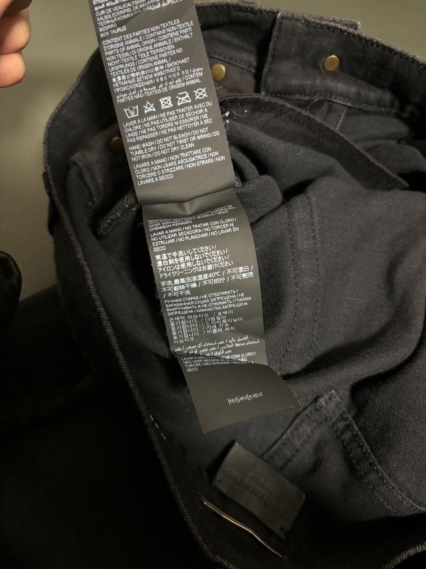 Saint Laurent Paris Saint Laurent Black Gray Vintage Denim Pants Size US 32 / EU 48 - 7 Thumbnail