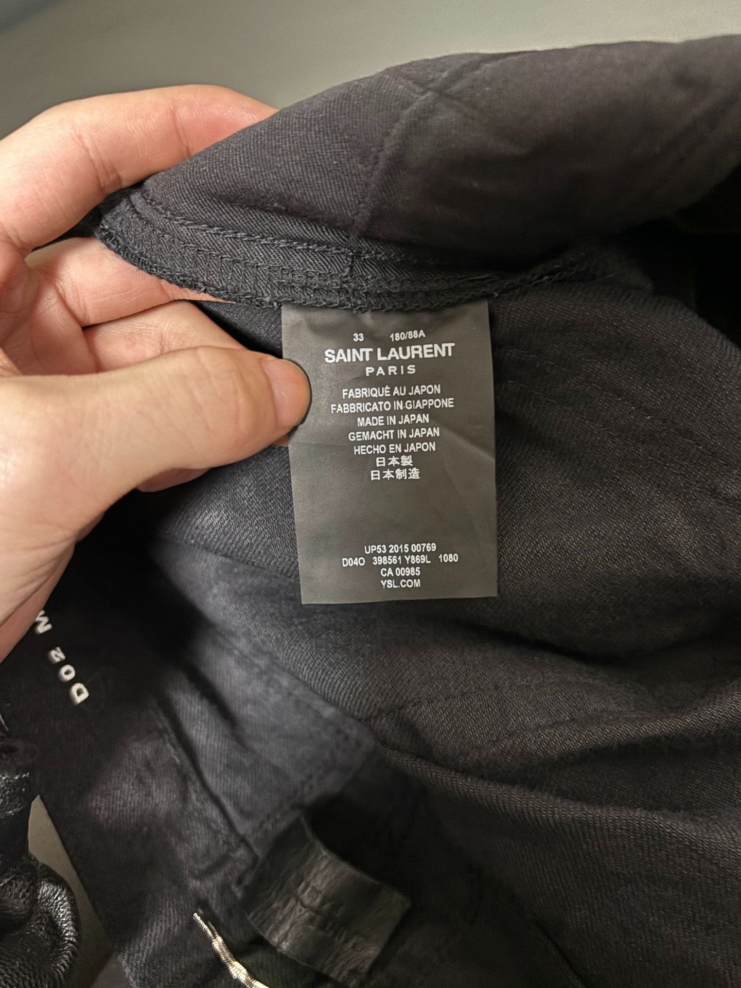 Saint Laurent Paris Saint Laurent Black Distressed Denim Pants Size US 33 - 5 Thumbnail