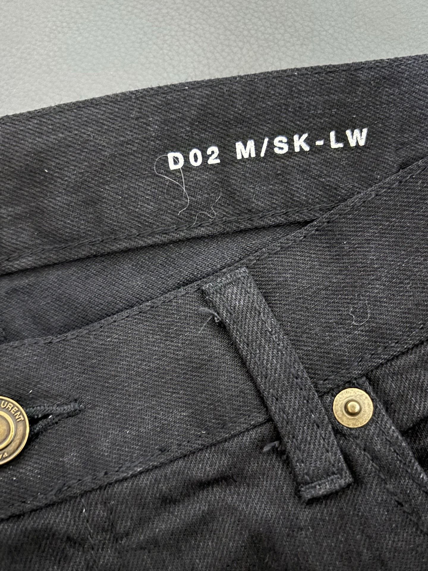 Saint Laurent Paris Saint Laurent Black Distressed Denim Pants Size US 33 - 4 Thumbnail