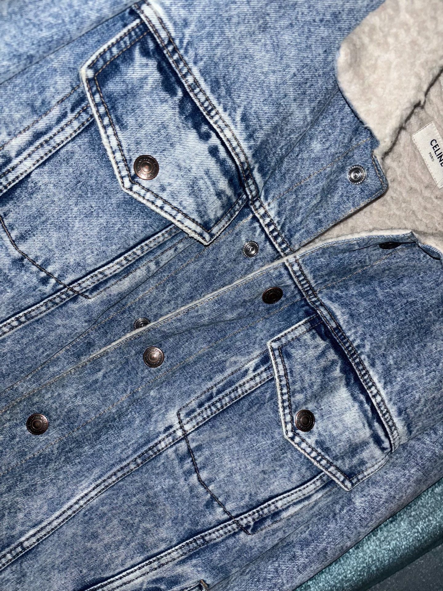 Celine Celine 2021FW Shearling Denim Jacket Size US L / EU 52-54 / 3 - 5 Thumbnail