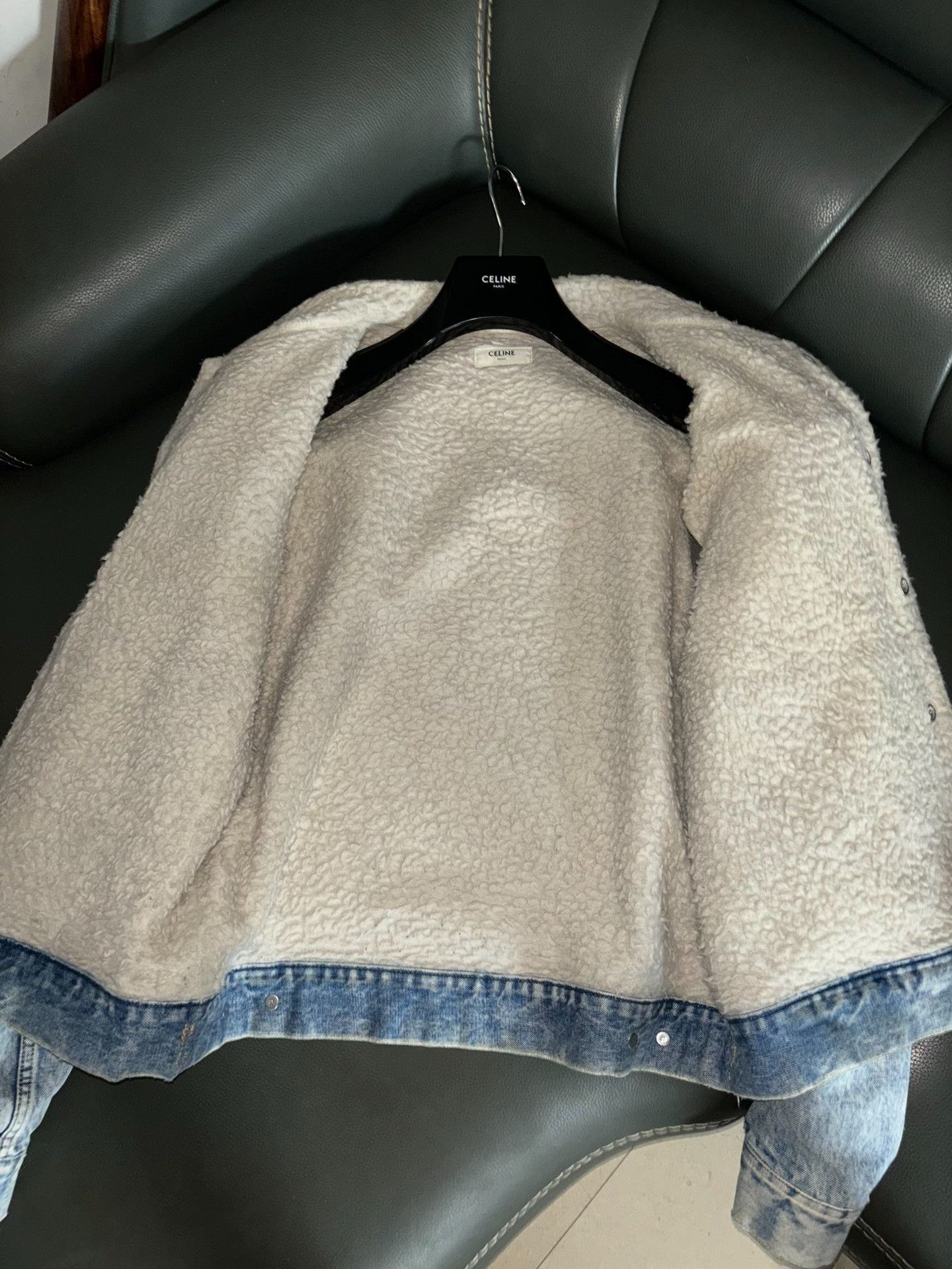 Celine Celine 2021FW Shearling Denim Jacket Size US L / EU 52-54 / 3 - 6 Thumbnail