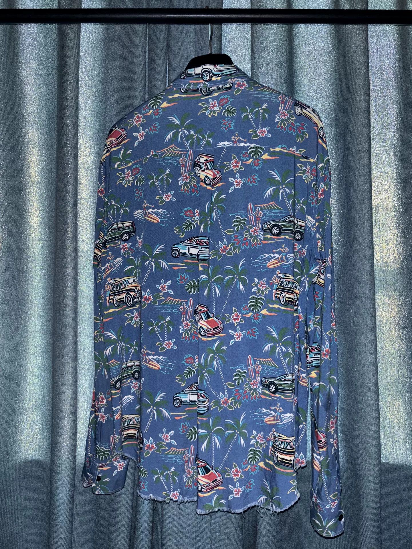 Saint Laurent Paris Saint Laurent Hawaiian Print Button-Up Shirt Size US L / EU 52-54 / 3 - 2 Thumbnail