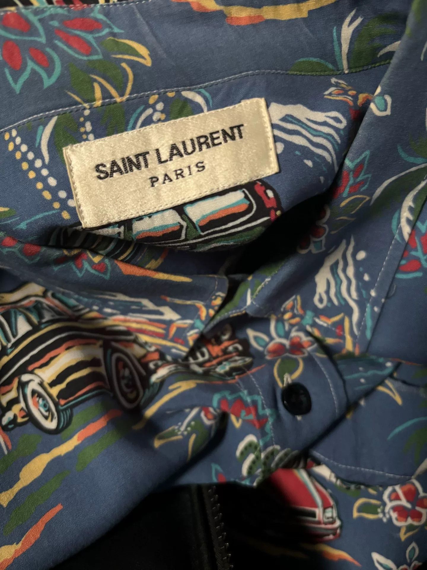 Saint Laurent Paris Saint Laurent Hawaiian Print Button-Up Shirt Size US L / EU 52-54 / 3 - 5 Thumbnail