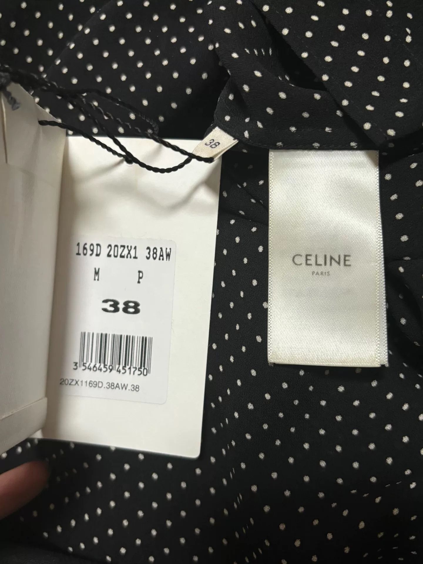 Celine Celine 2020FW Polka Dot Silk Shirt Size M / US 6-8 / IT 42-44 - 7 Thumbnail
