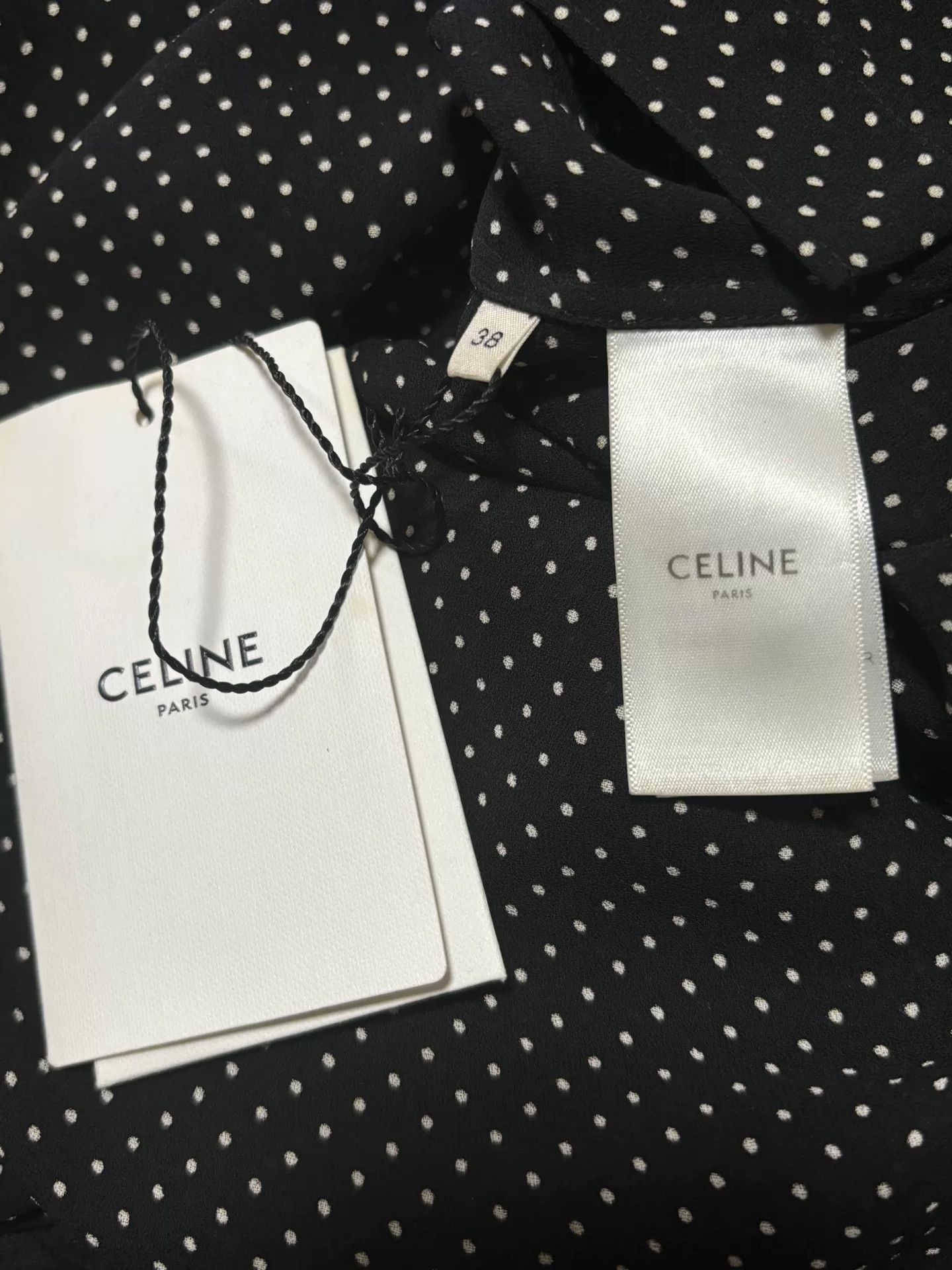 Celine Celine 2020FW Polka Dot Silk Shirt Size M / US 6-8 / IT 42-44 - 6 Thumbnail
