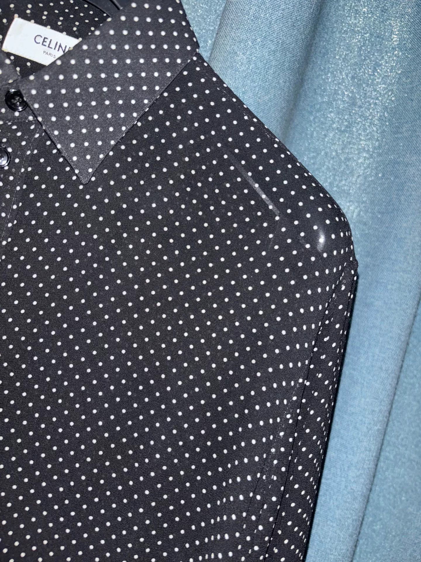 Celine Celine 2020FW Polka Dot Silk Shirt Size M / US 6-8 / IT 42-44 - 3 Thumbnail