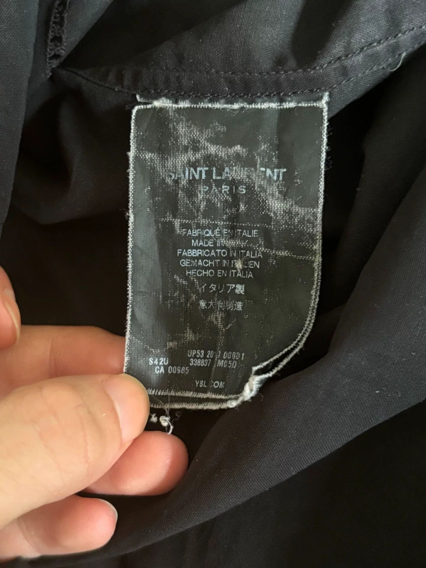 Saint Laurent Paris black silk sheer shirt by saint laurent Size M / US 6-8 / IT 42-44 - 4 Thumbnail