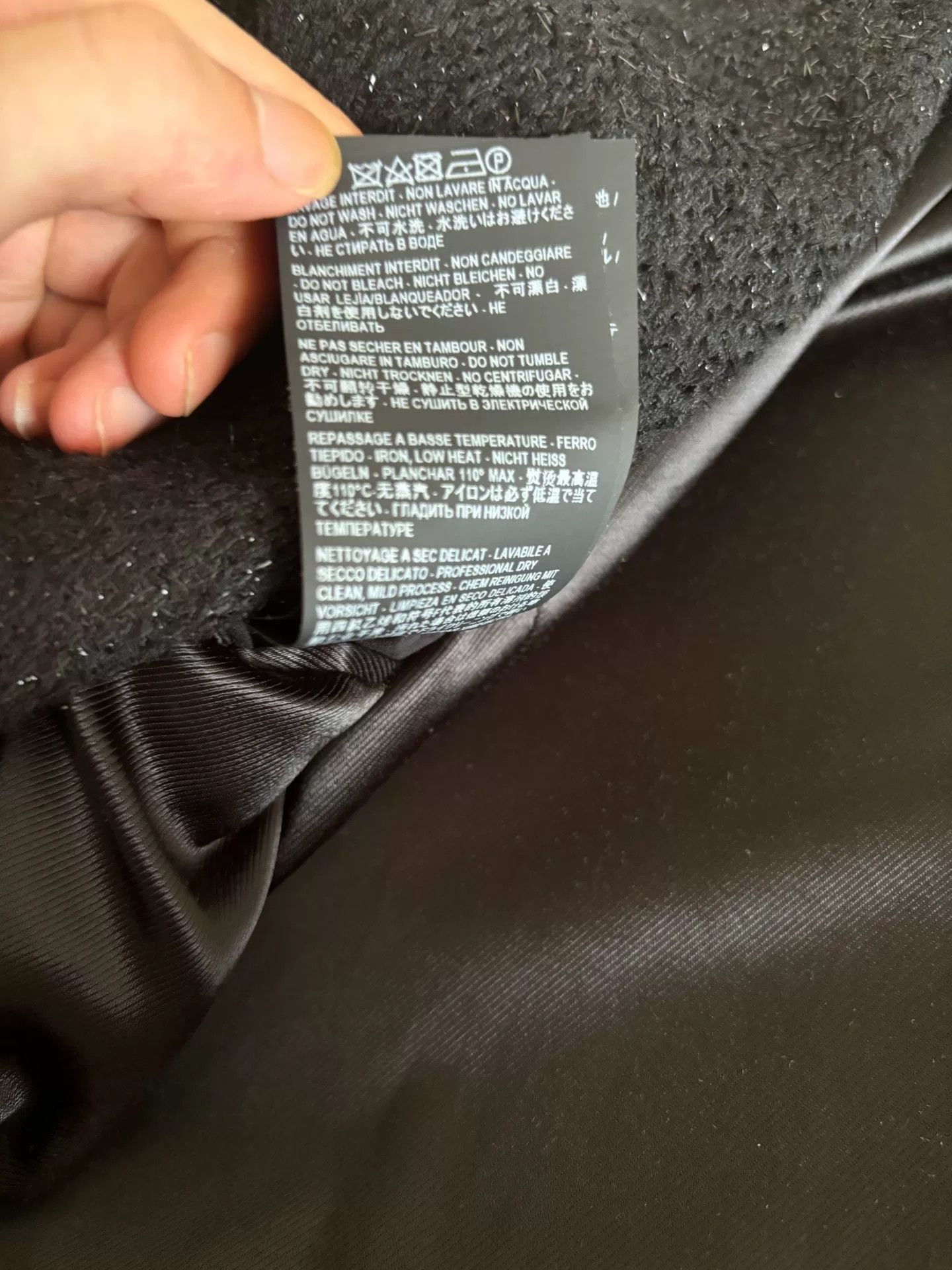 Saint Laurent Paris Saint Laurent Black Glitter Double-Breasted Coat Size L / US 10 / IT 46 - 7 Thumbnail