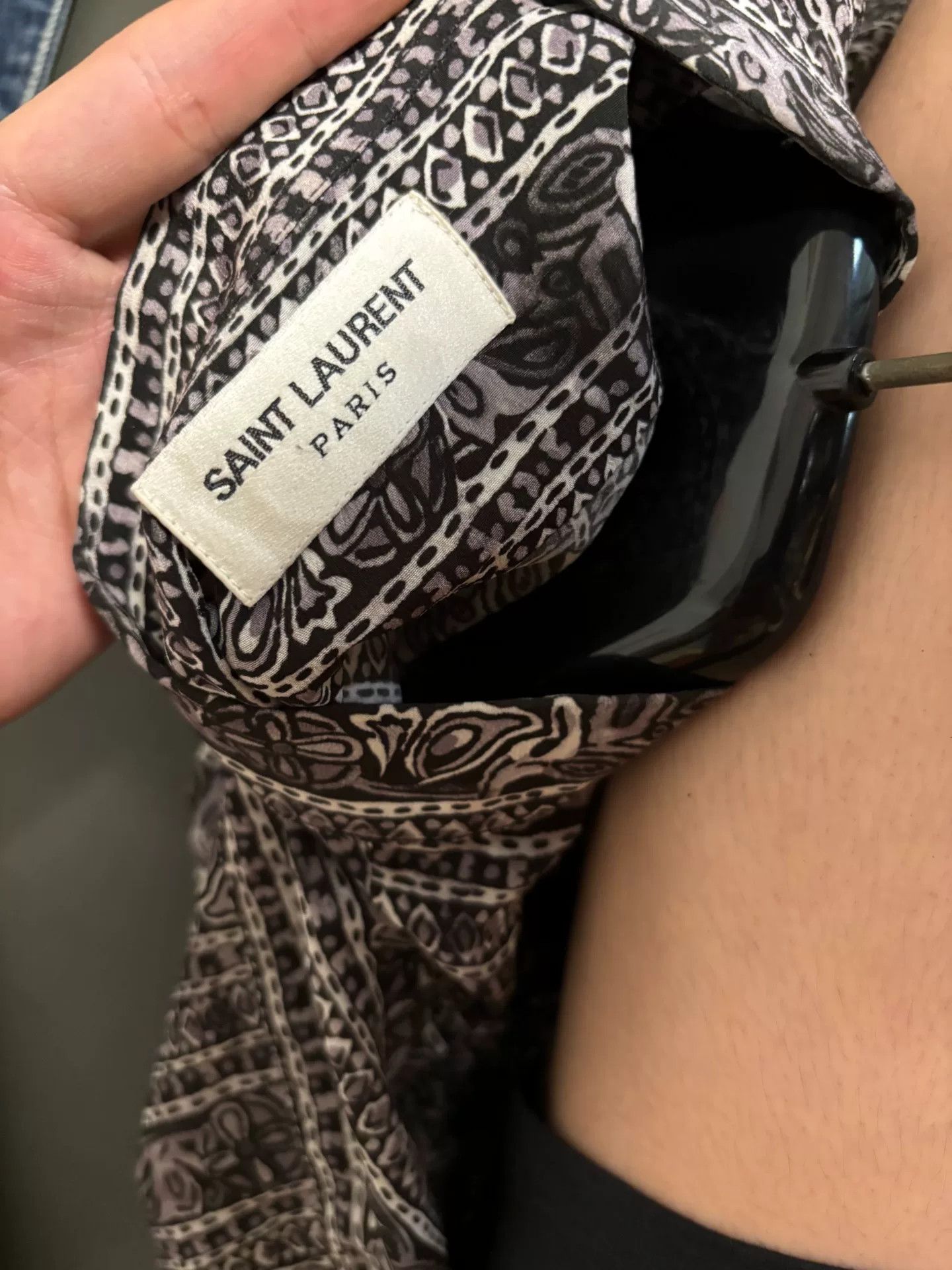 Saint Laurent Paris Saint Laurent Gypsy Print Silk Shirt Size M / US 6-8 / IT 42-44 - 5 Thumbnail