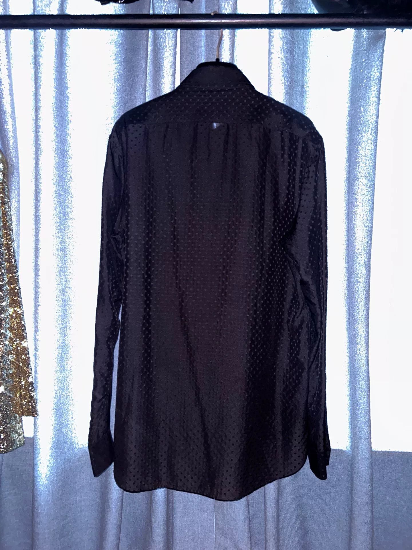 Saint Laurent Paris luxurious black silk shirt by saint laurent Size US M / EU 48-50 / 2 - 2 Thumbnail